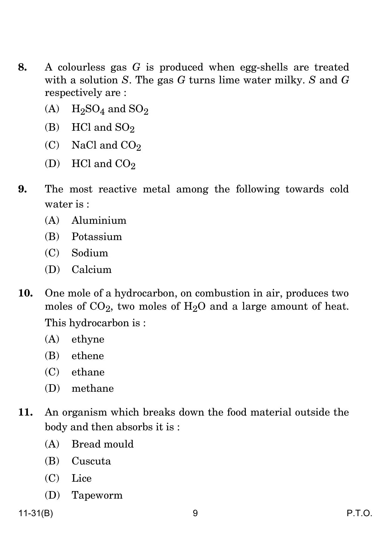 CBSE Class 10 B Science VI 2024 Question Paper - Page 9