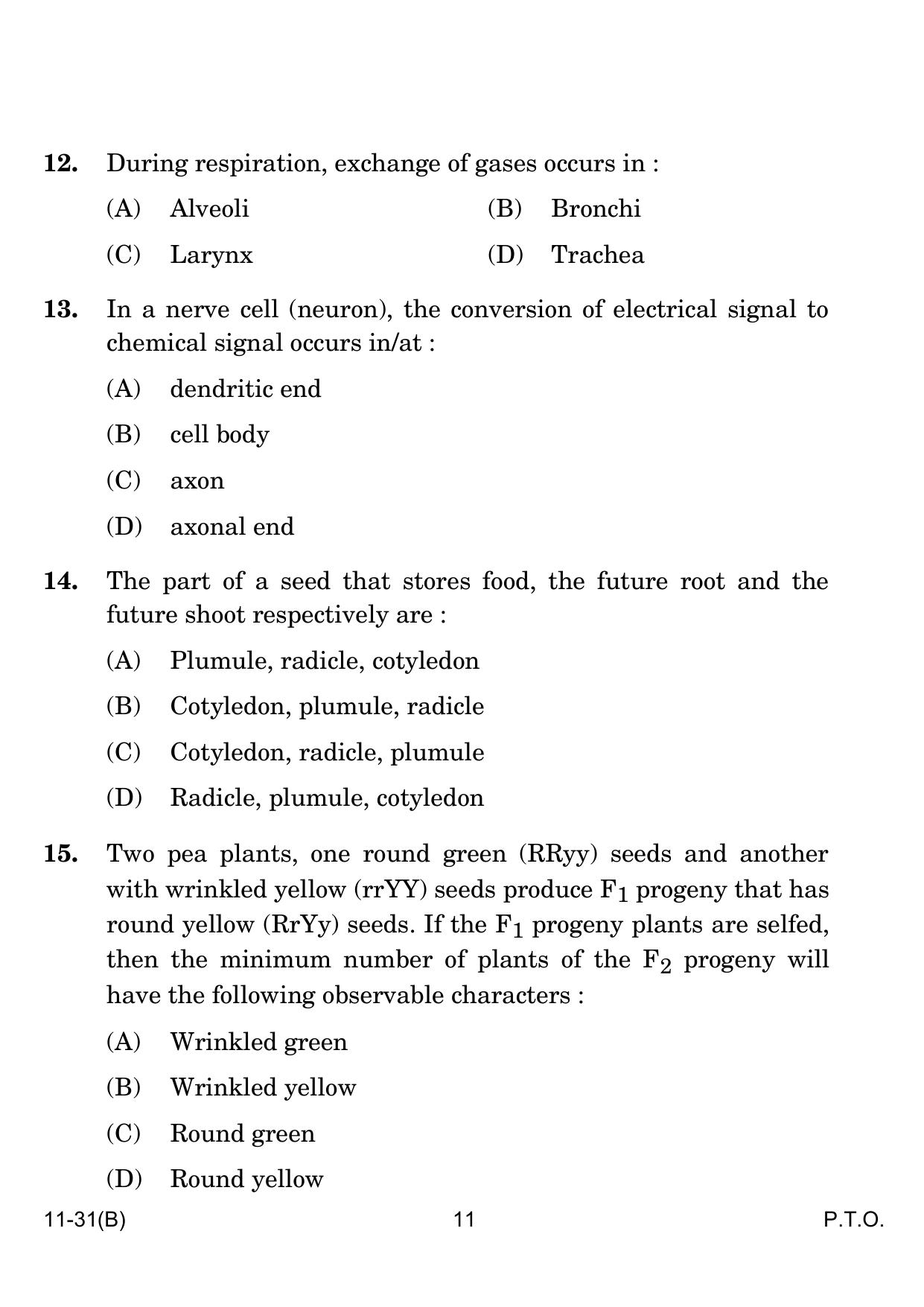 CBSE Class 10 B Science VI 2024 Question Paper - Page 11