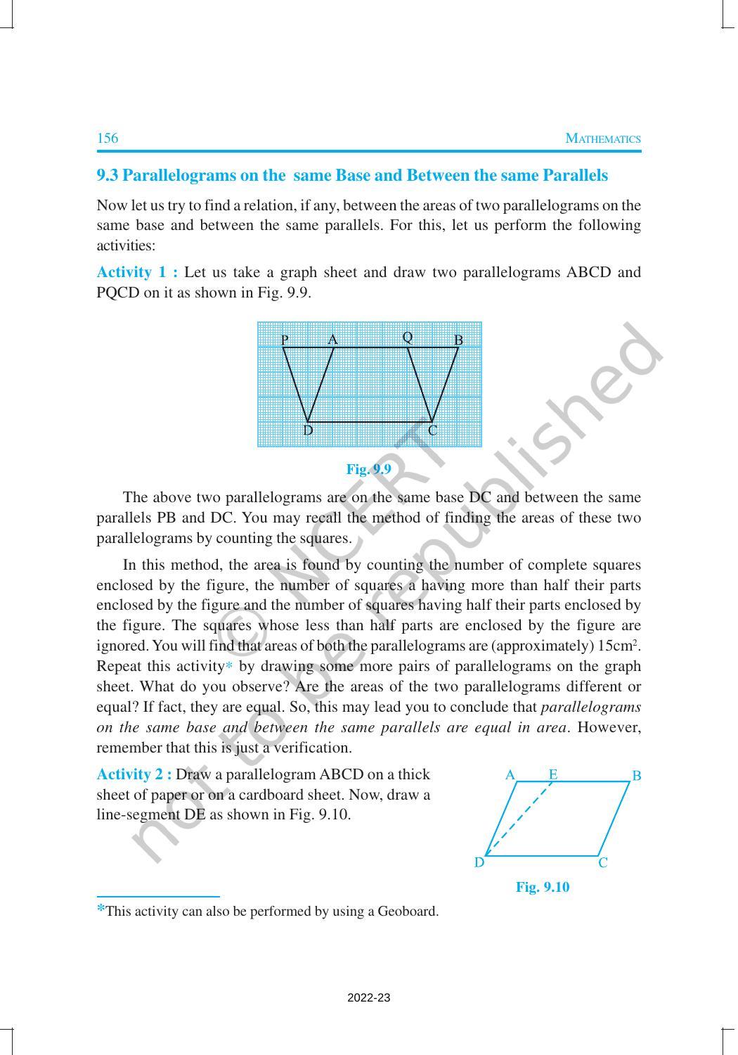 NCERT Book for Class 9 Maths Chapter 9 Areas of Parallelograms and Triangles - Page 5