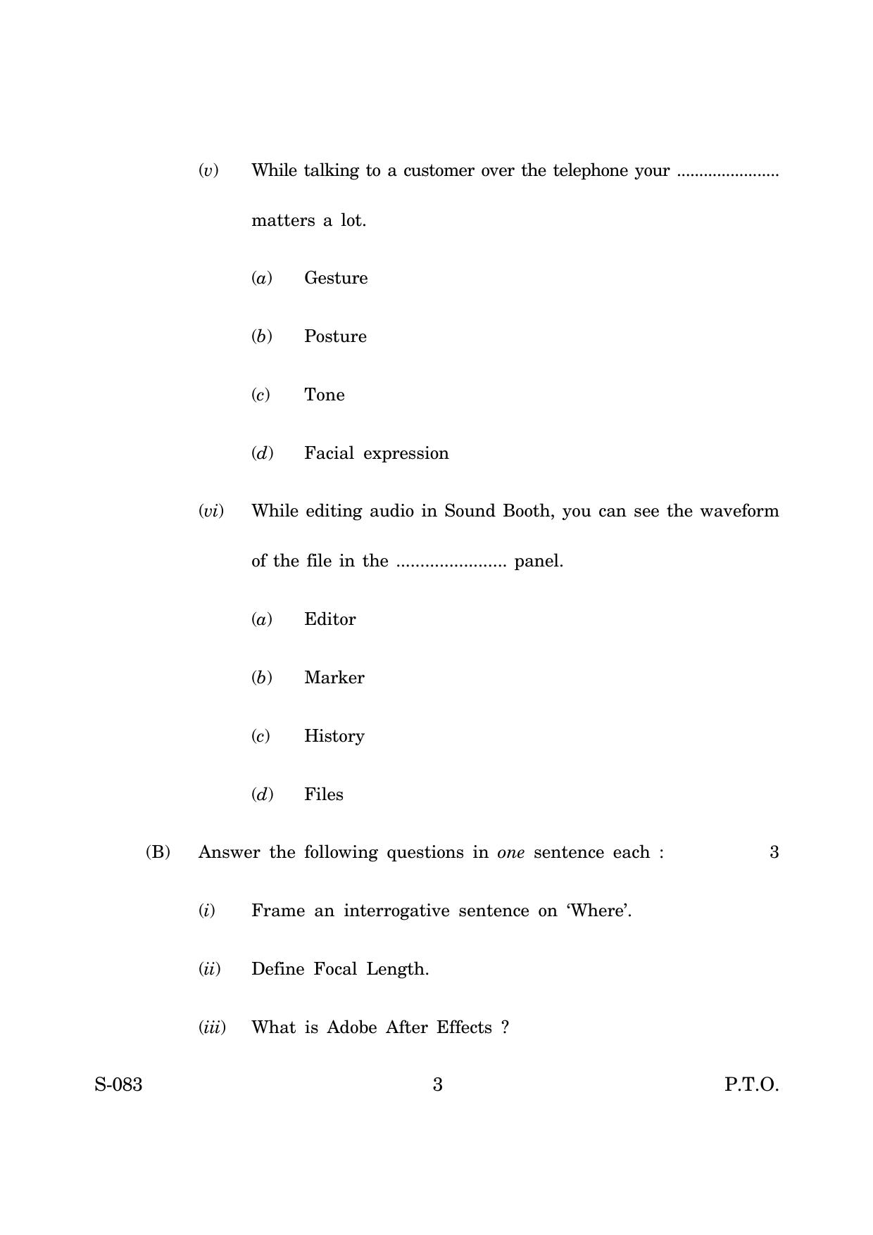Goa Board Class 10 Media Entertainment  (March 2019) Question Paper - Page 3