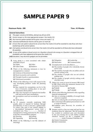 CUET UG Business Studies Sample Paper 9