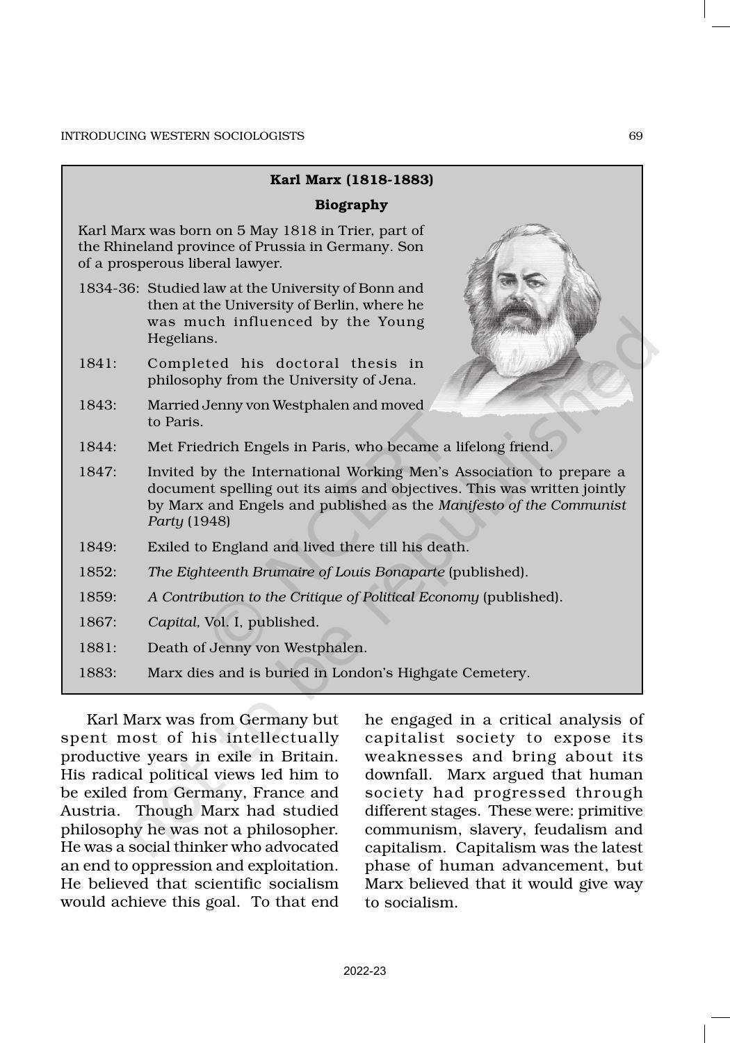NCERT Book for Class 11 Sociology Chapter 4 Introducing