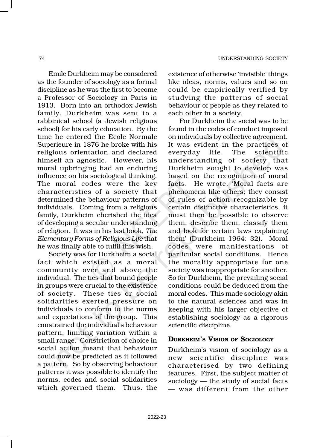 NCERT Book for Class 11 Sociology Chapter 4 Introducing