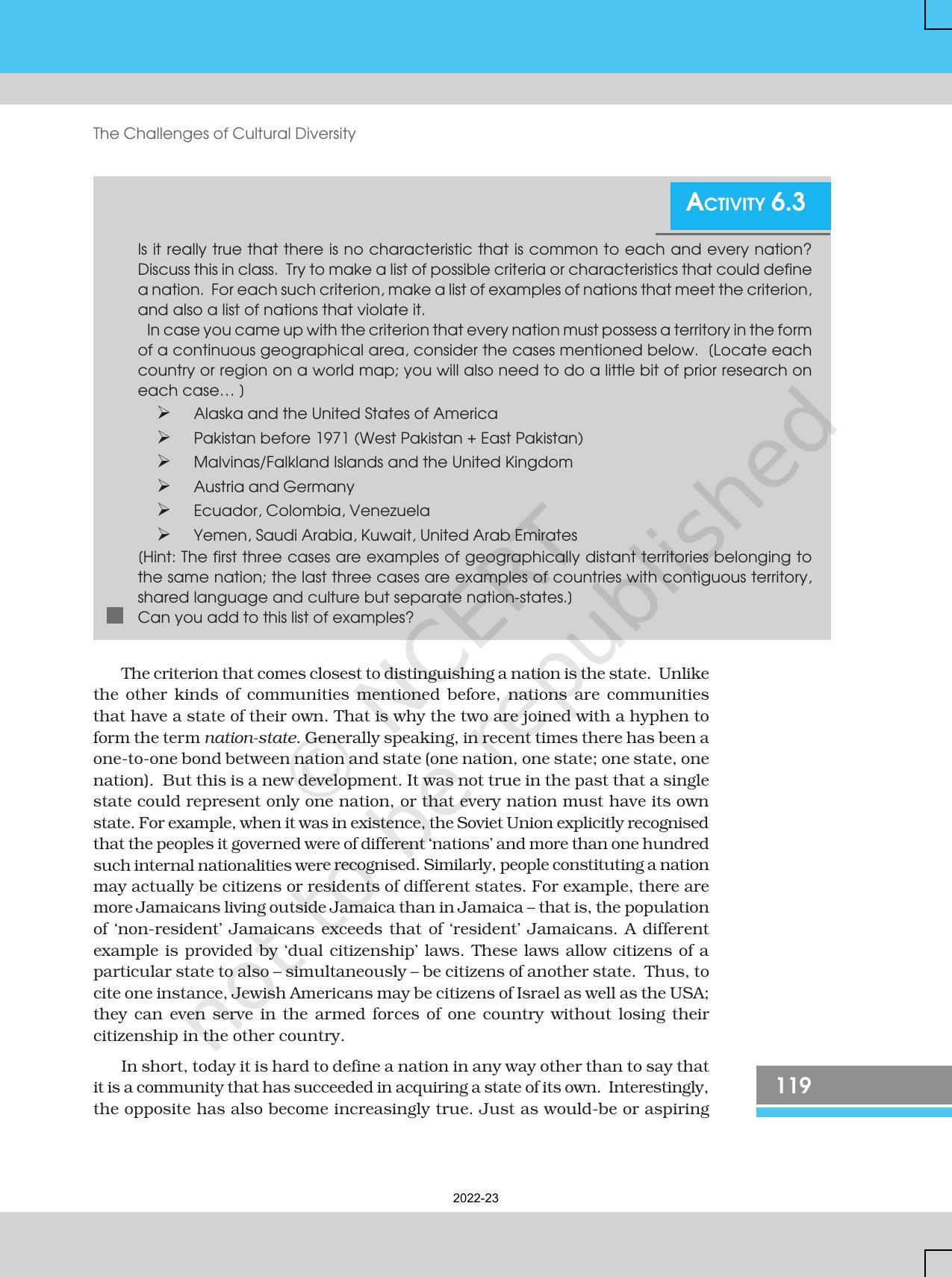 NCERT Book for Class 12 Sociology (Indian Society) Chapter 6 The Challenges of Cultural Diversity - Page 7