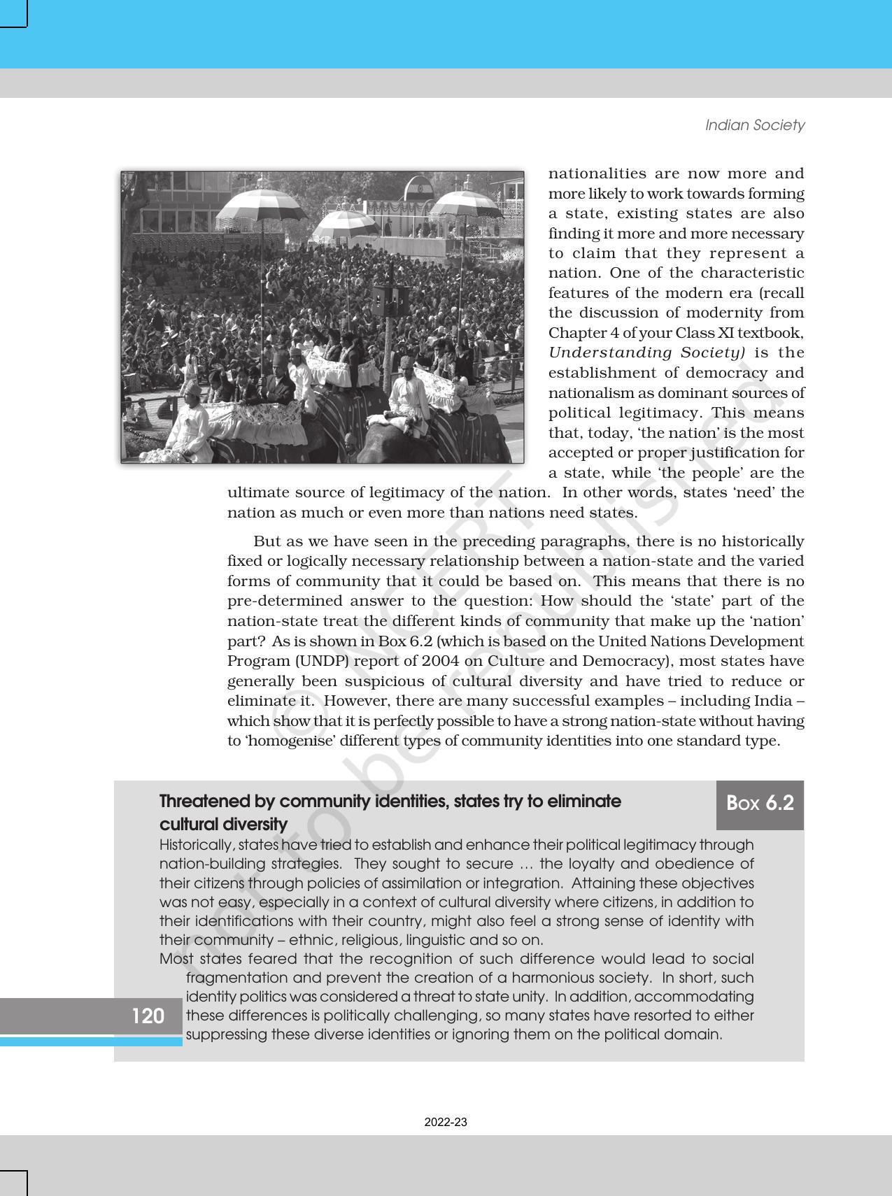 NCERT Book for Class 12 Sociology (Indian Society) Chapter 6 The Challenges of Cultural Diversity - Page 8