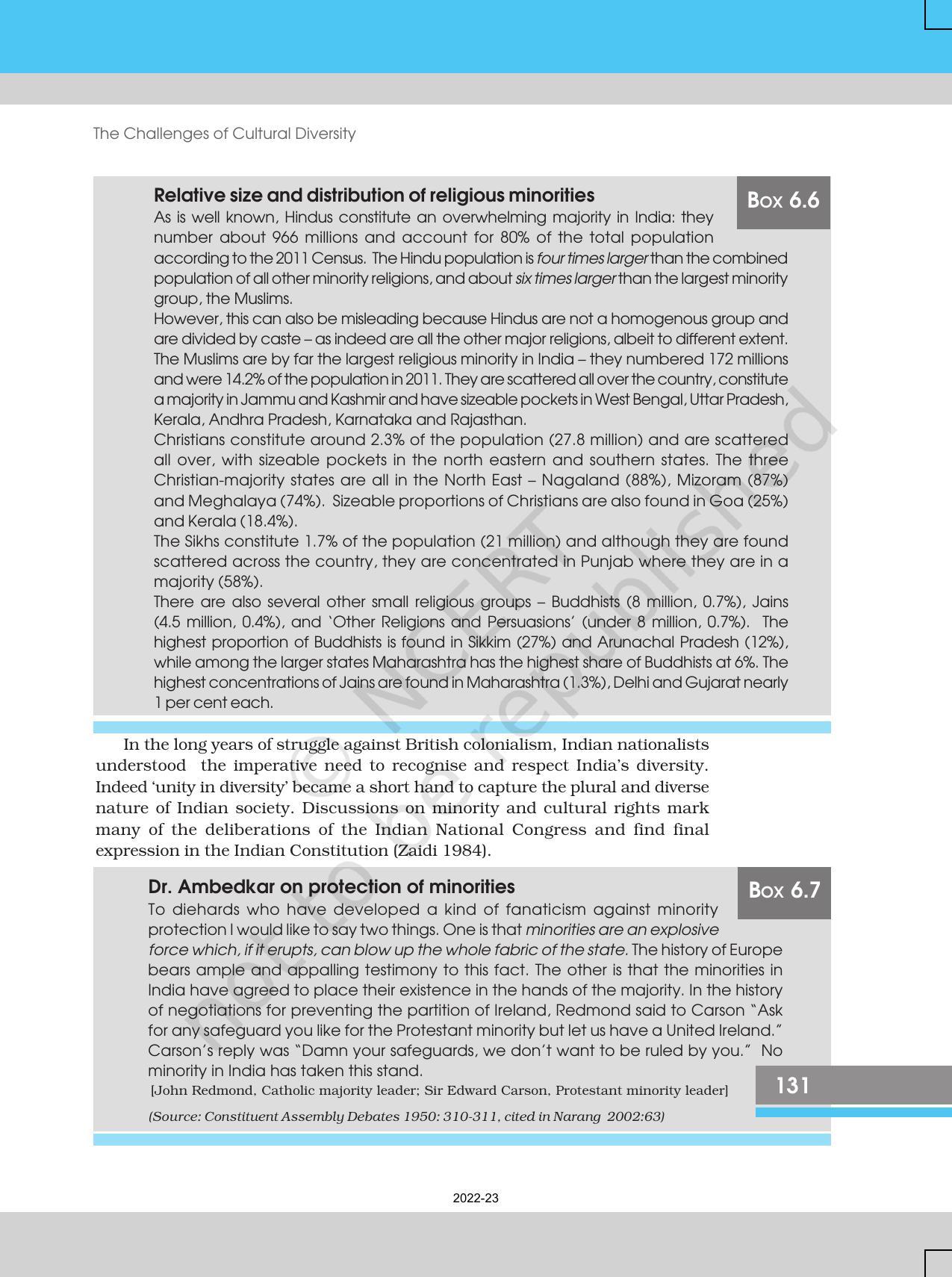 NCERT Book for Class 12 Sociology (Indian Society) Chapter 6 The Challenges of Cultural Diversity - Page 19