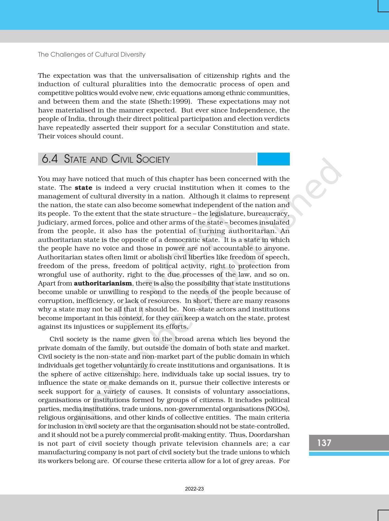 NCERT Book for Class 12 Sociology (Indian Society) Chapter 6 The Challenges of Cultural Diversity - Page 25