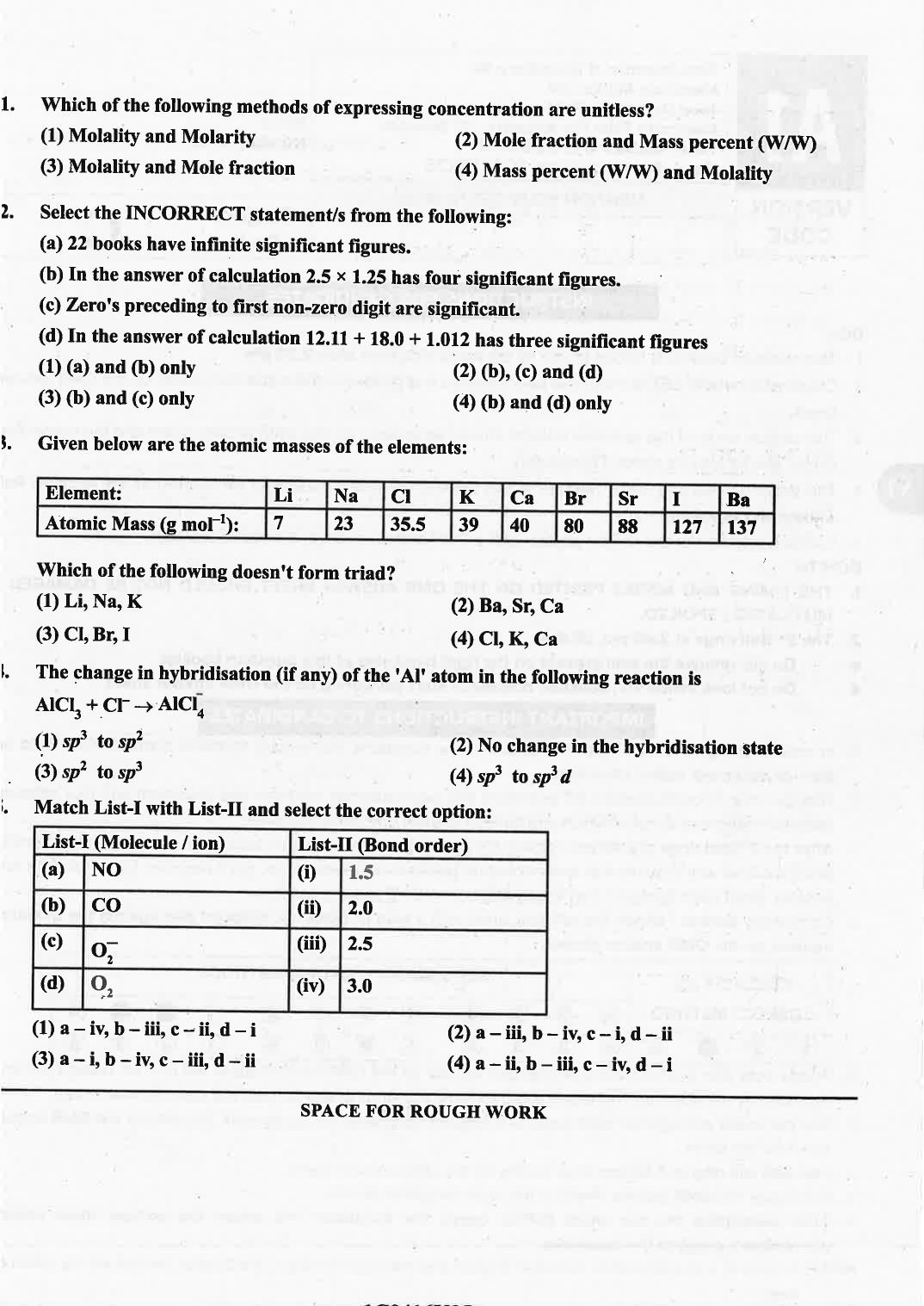 KCET 2025 Chemistry Question Paper - Page 4