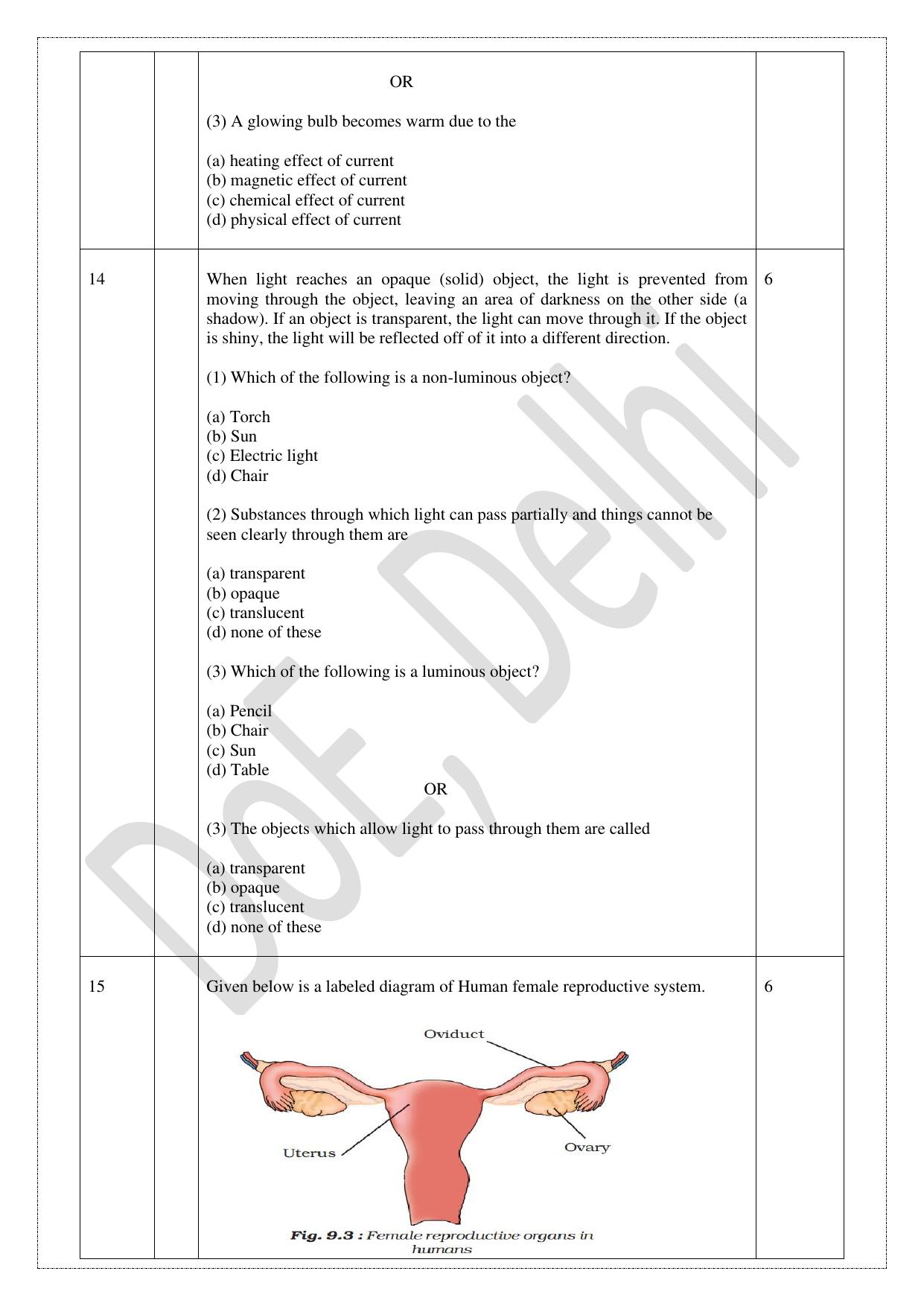 Edudel Class 8 Science (English) Practice Papers-2 (2023-24) - Page 6
