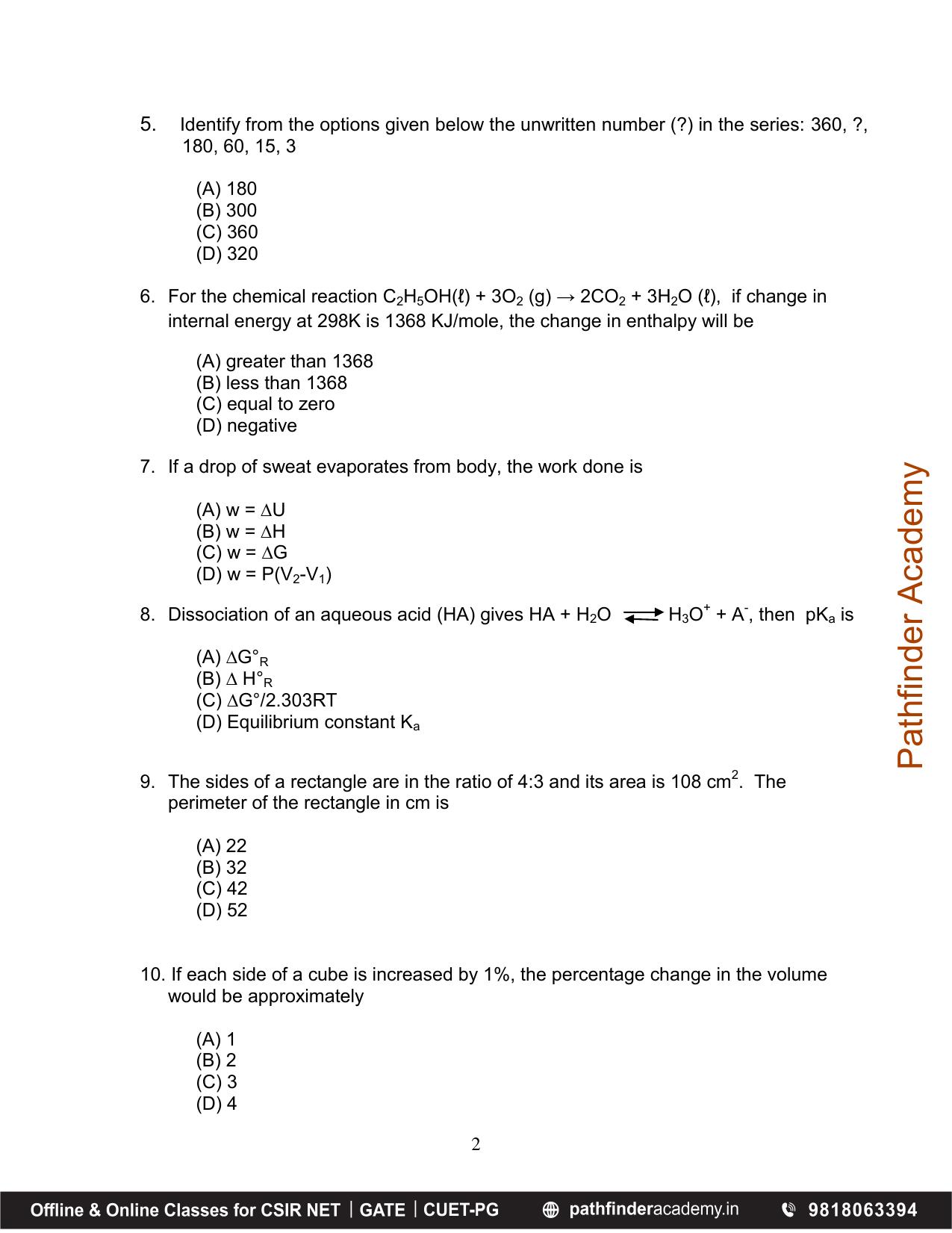 BET 2016 Question Paper - Page 2