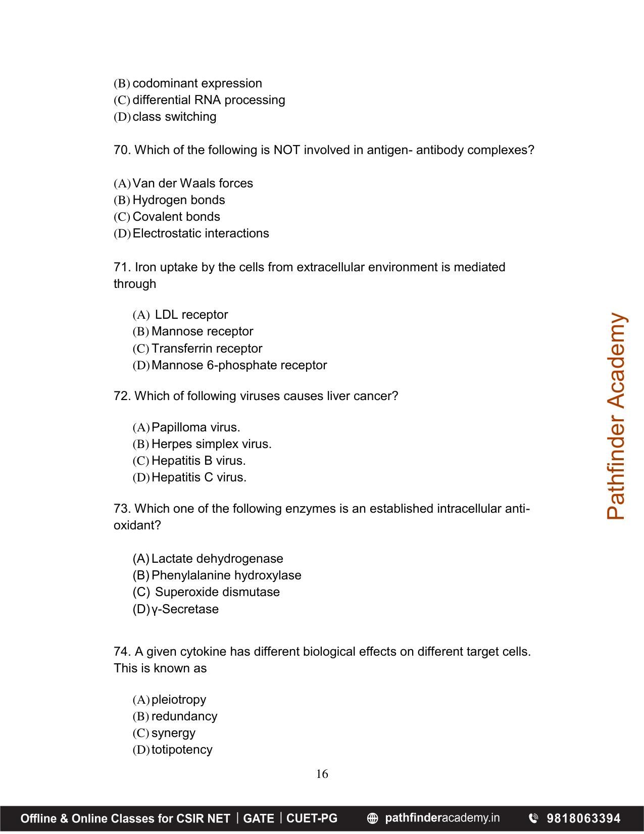 BET 2016 Question Paper - Page 16