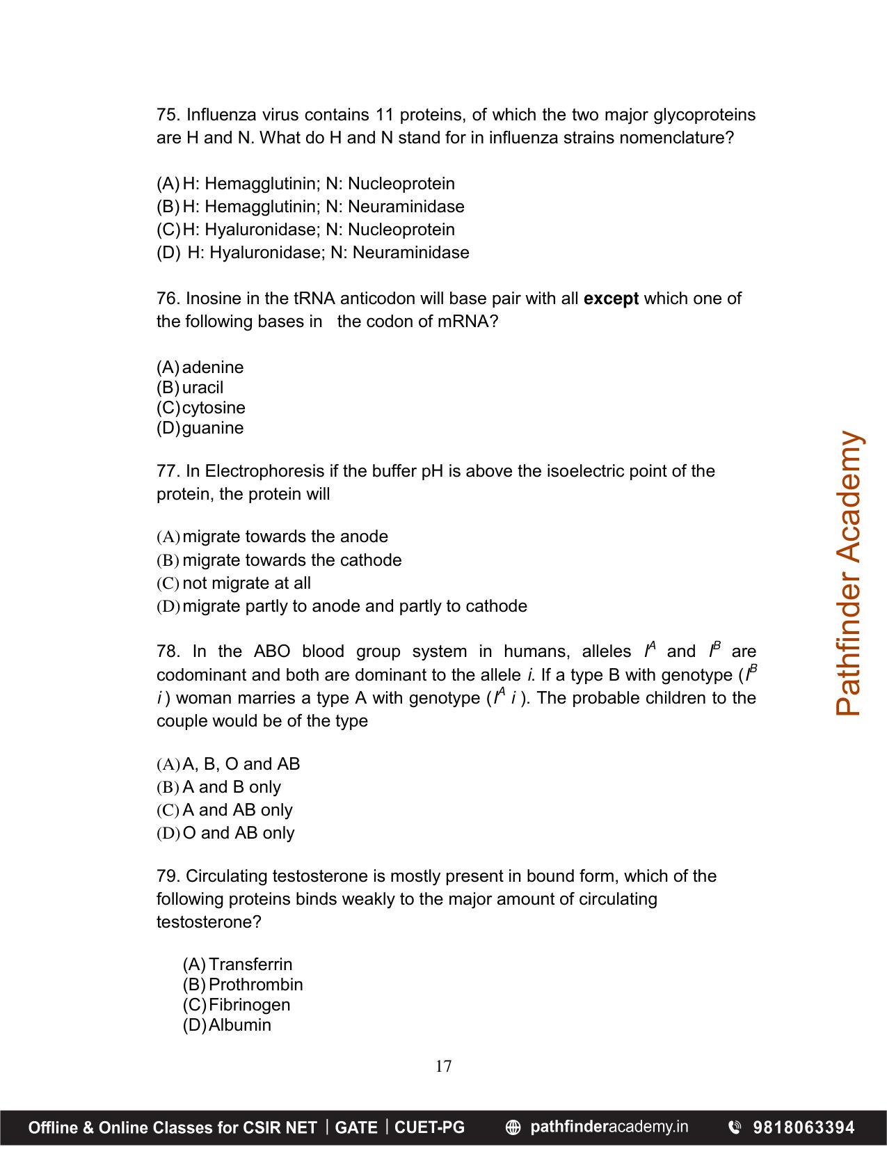 BET 2016 Question Paper - Page 17