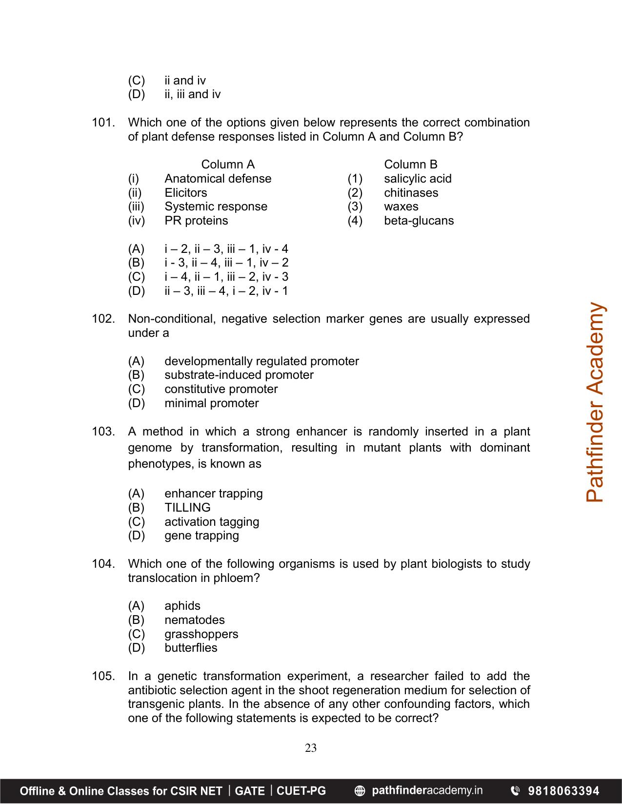 BET 2016 Question Paper - Page 23