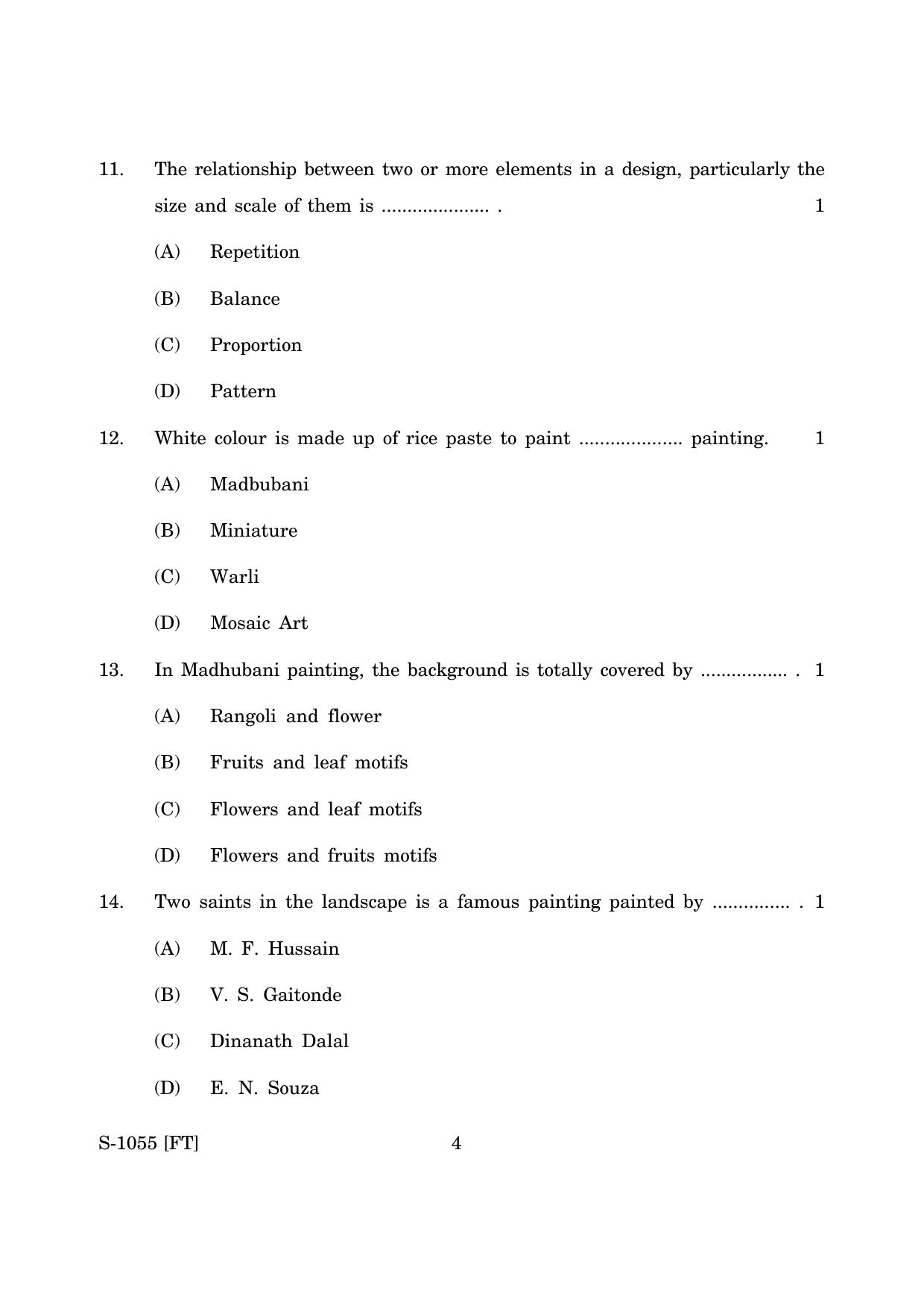 Goa Board Class 10 Fine Art (November 2022) Question Paper - Page 4