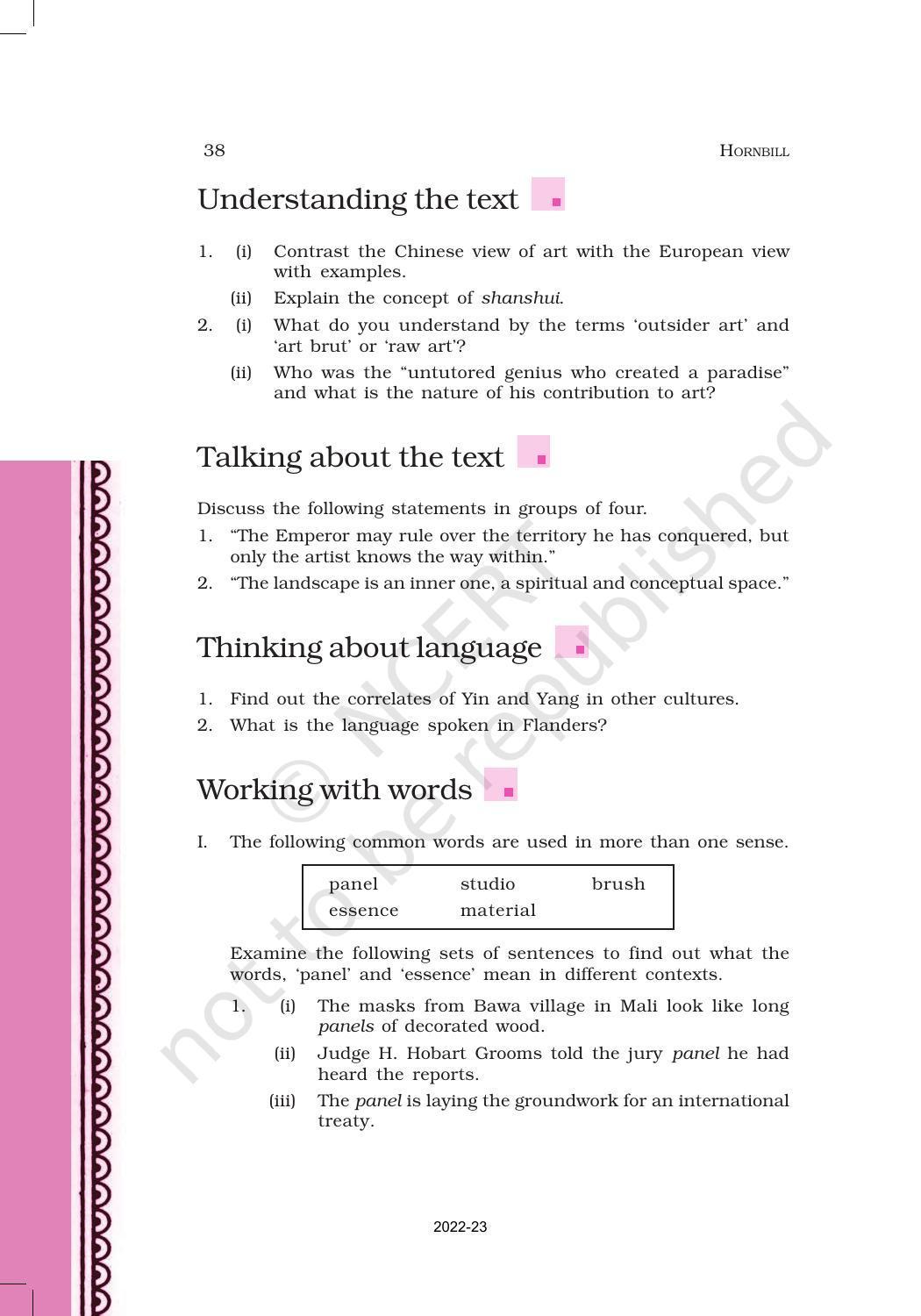 NCERT Book for Class 11 English Hornbill Chapter 4 Landscape of the Soul - Page 5