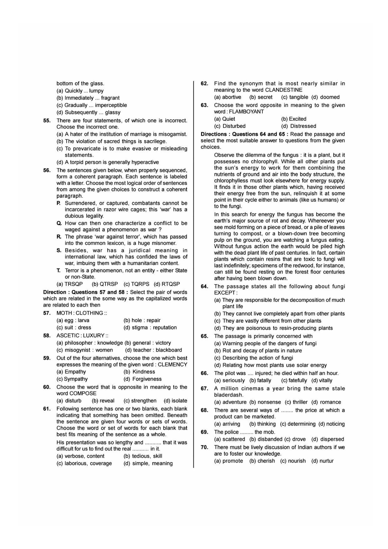 NIMCET 2010 Question Paper - Page 4