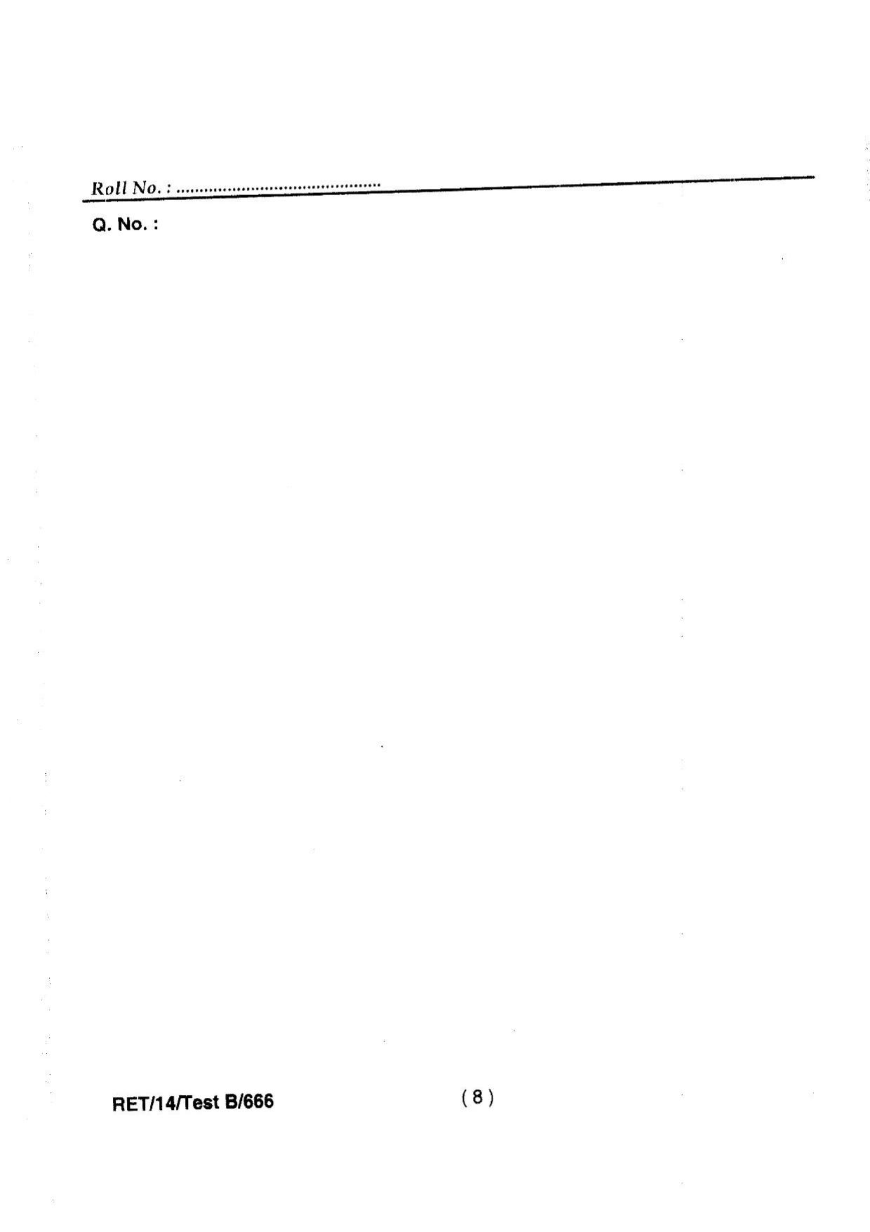BHU RET HEALTH STATISTICS 2014 Question Paper - Page 10