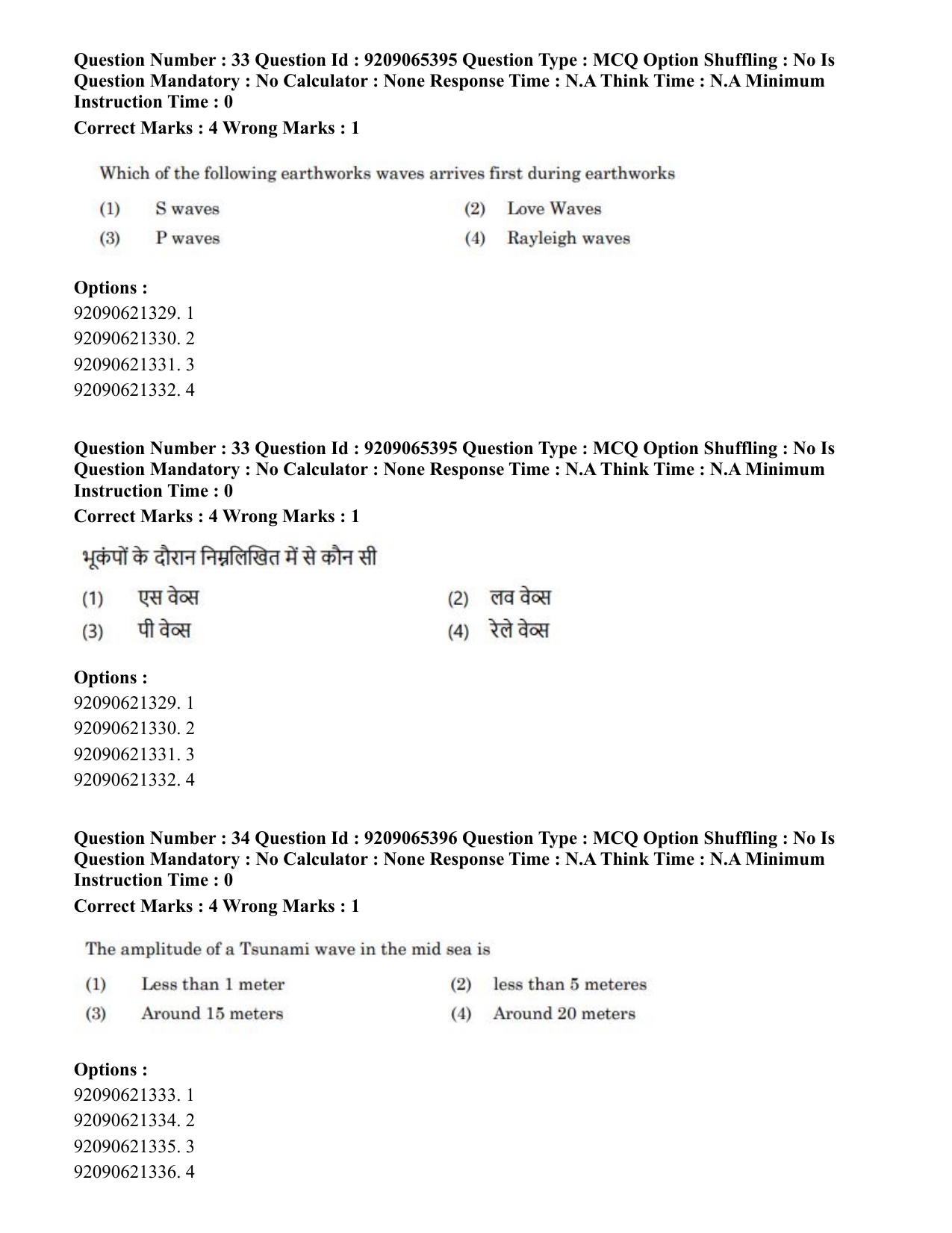 CUET PG 2023: COQP09 – Disaster Studies (Hindi)-Shift 2 (06-06-2023) Question Paper - Page 31