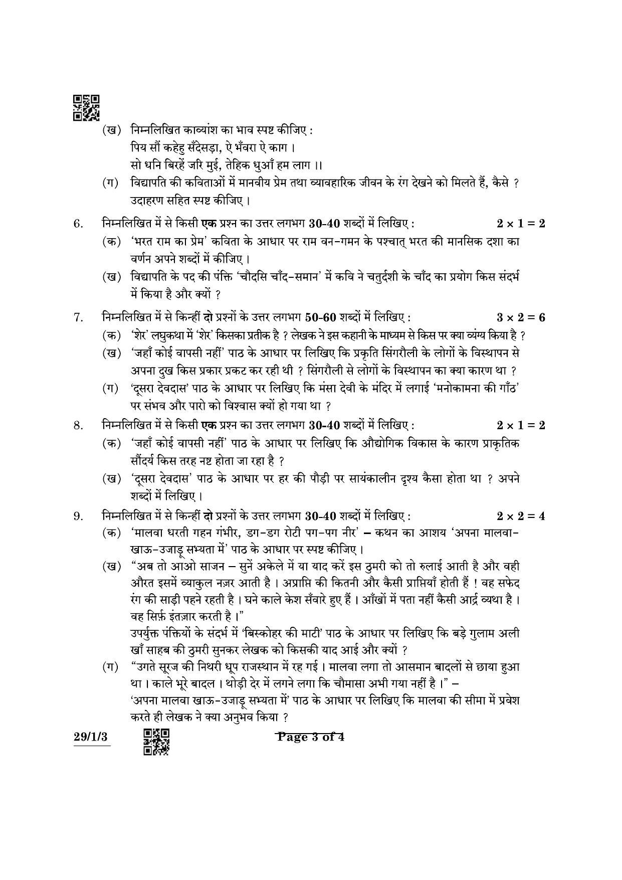 CBSE Class 12 29-1-3 Hindi Elective 2022 Question Paper - Page 3
