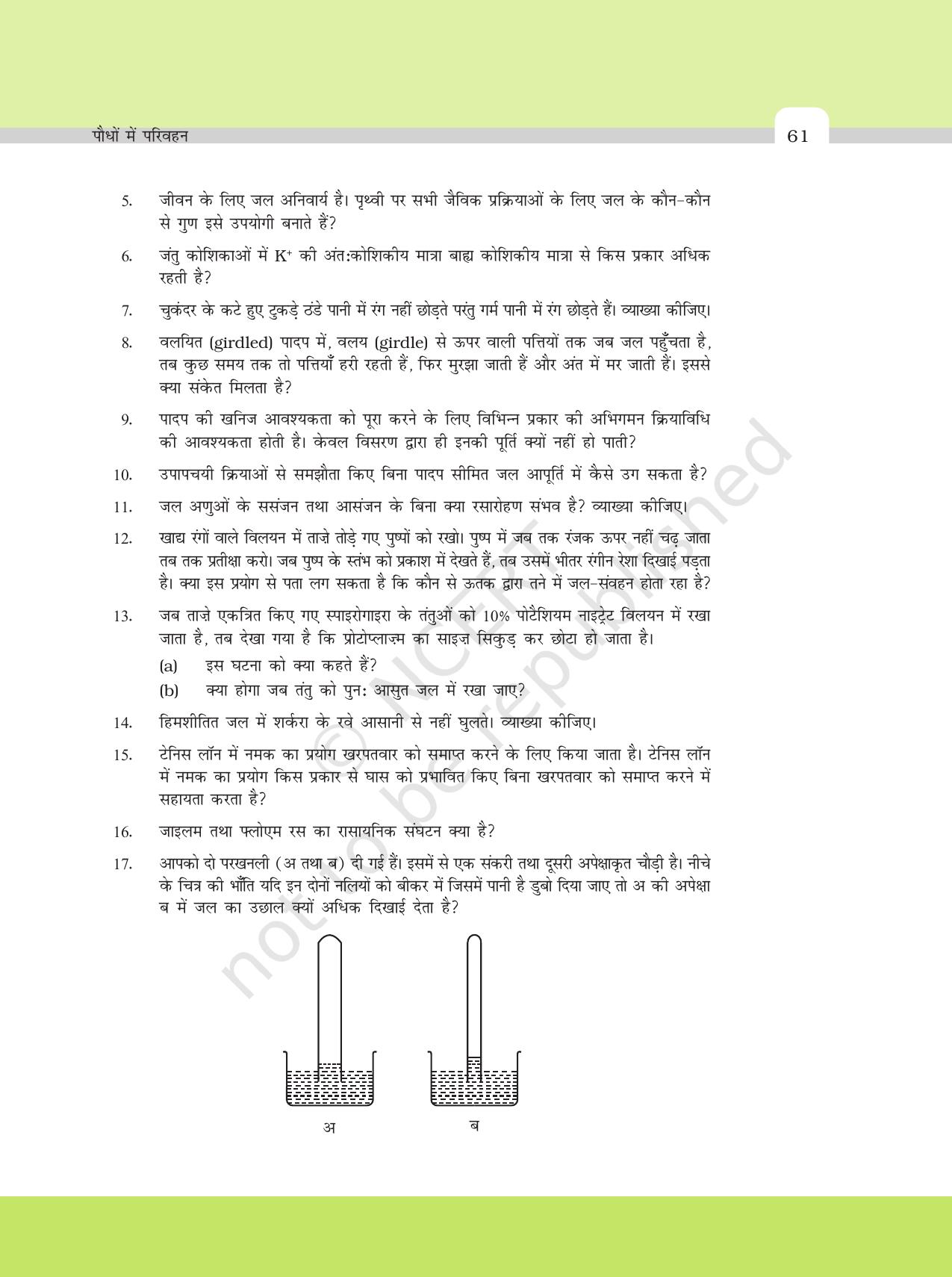 NCERT Exemplar Class 11: जीवविज्ञान अध्याय 11 (पौधों मे परिवहन) - Page 6