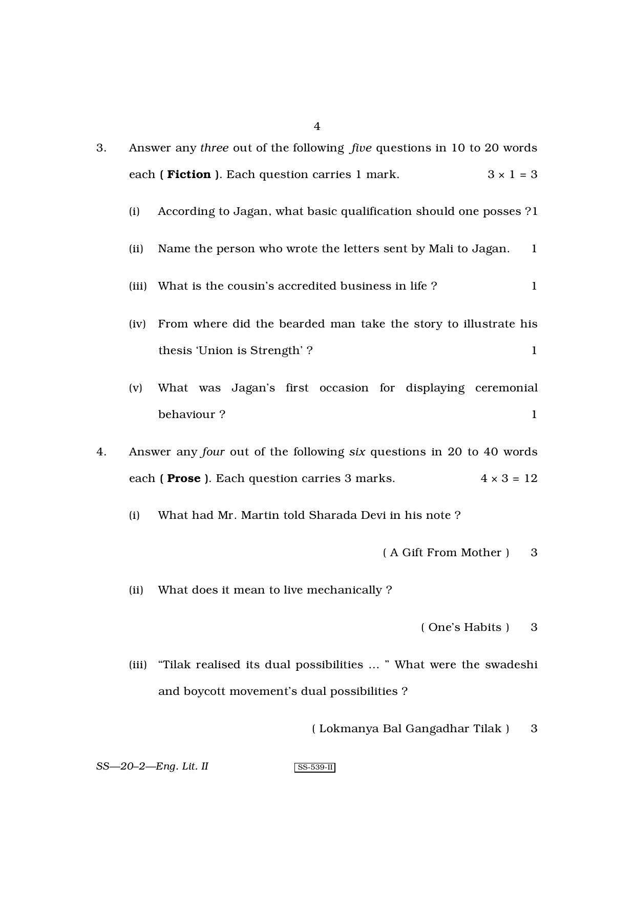 Class 12 2010 English Literature II RBSE Question Paper - Page 4