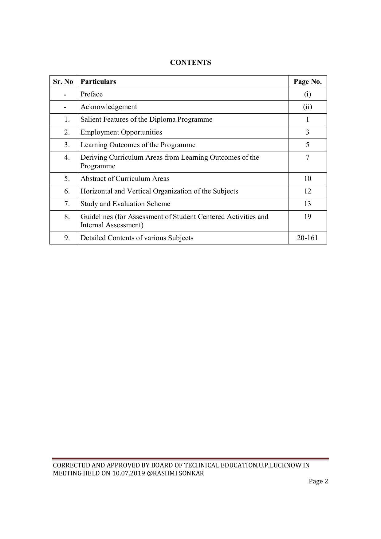EFFECTIVE FROM JULY 2019-20 - SIX SEMESTER DIPLOMA COURSE IN COMPUTER SCIENCE & ENGINEERING - Page 2