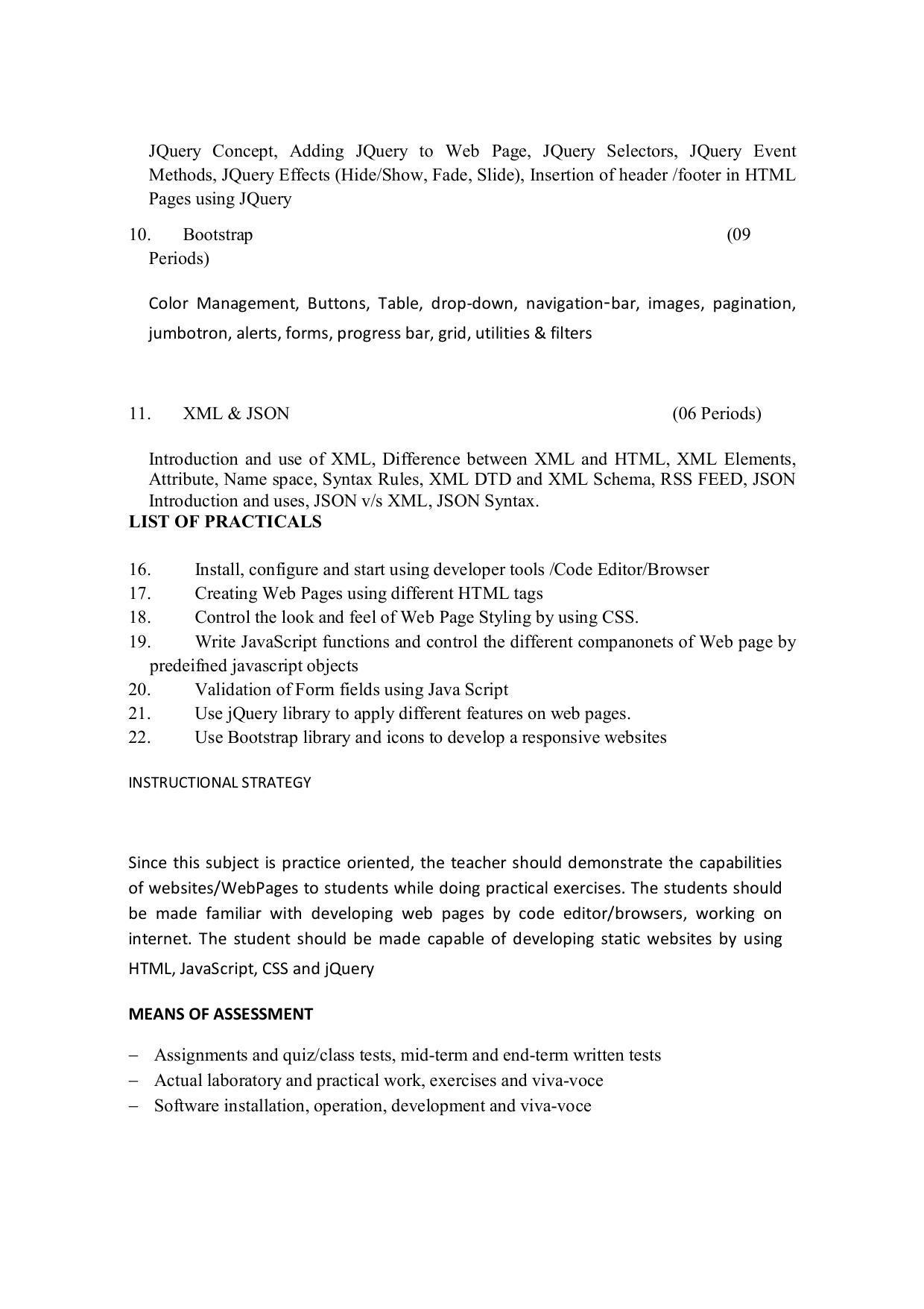 EFFECTIVE FROM JULY 2019-20 - SIX SEMESTER DIPLOMA COURSE IN COMPUTER SCIENCE & ENGINEERING - Page 97