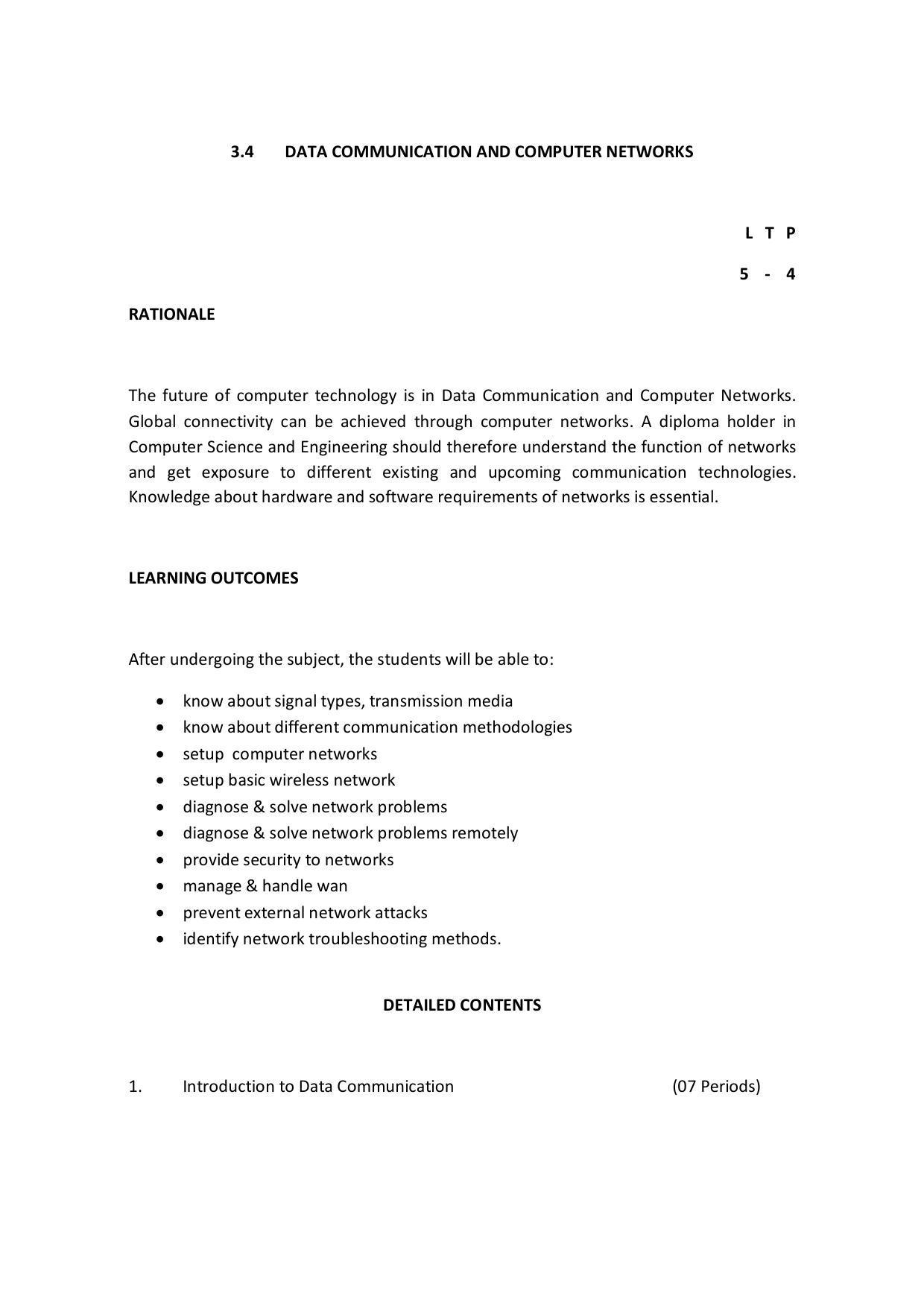 EFFECTIVE FROM JULY 2019-20 - SIX SEMESTER DIPLOMA COURSE IN COMPUTER SCIENCE & ENGINEERING - Page 103