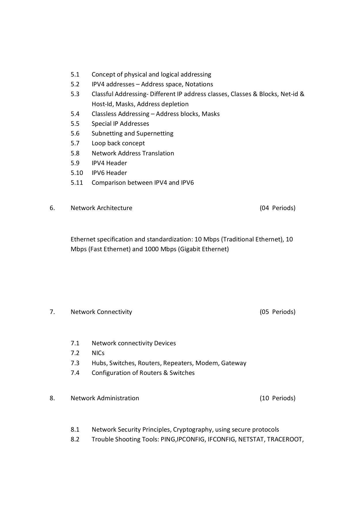 EFFECTIVE FROM JULY 2019-20 - SIX SEMESTER DIPLOMA COURSE IN COMPUTER SCIENCE & ENGINEERING - Page 105