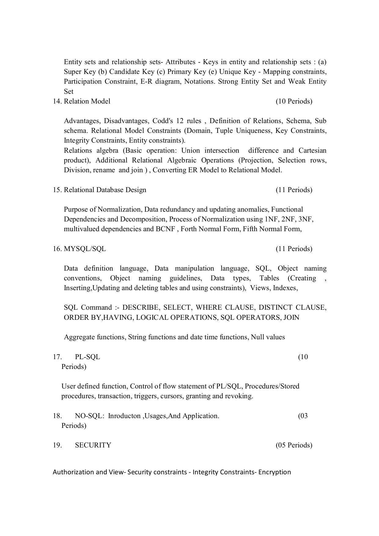 EFFECTIVE FROM JULY 2019-20 - SIX SEMESTER DIPLOMA COURSE IN COMPUTER SCIENCE & ENGINEERING - Page 124
