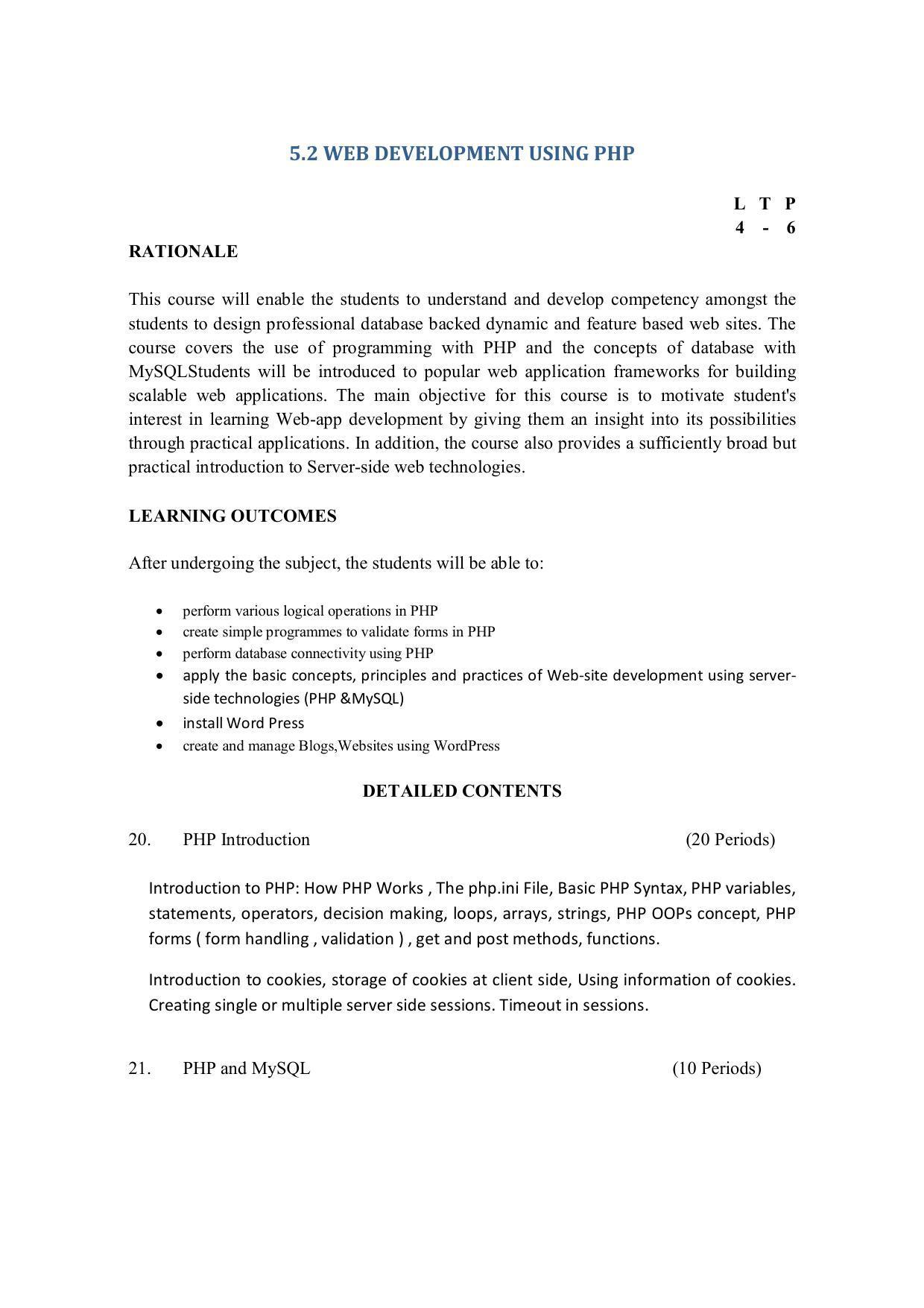 EFFECTIVE FROM JULY 2019-20 - SIX SEMESTER DIPLOMA COURSE IN COMPUTER SCIENCE & ENGINEERING - Page 155