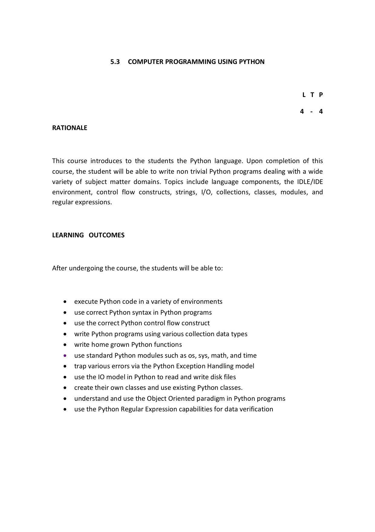 EFFECTIVE FROM JULY 2019-20 - SIX SEMESTER DIPLOMA COURSE IN COMPUTER SCIENCE & ENGINEERING - Page 159