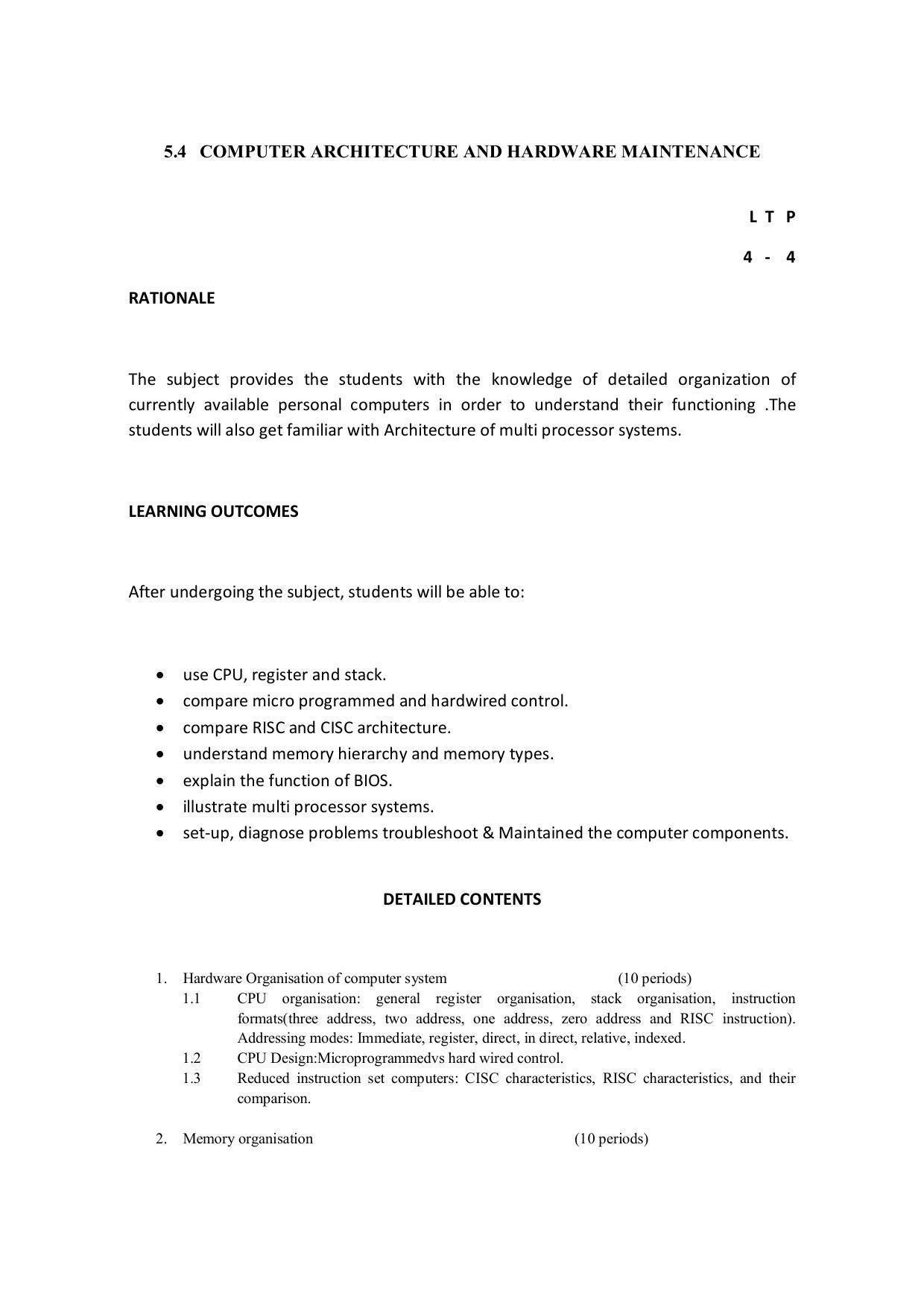 EFFECTIVE FROM JULY 2019-20 - SIX SEMESTER DIPLOMA COURSE IN COMPUTER SCIENCE & ENGINEERING - Page 167