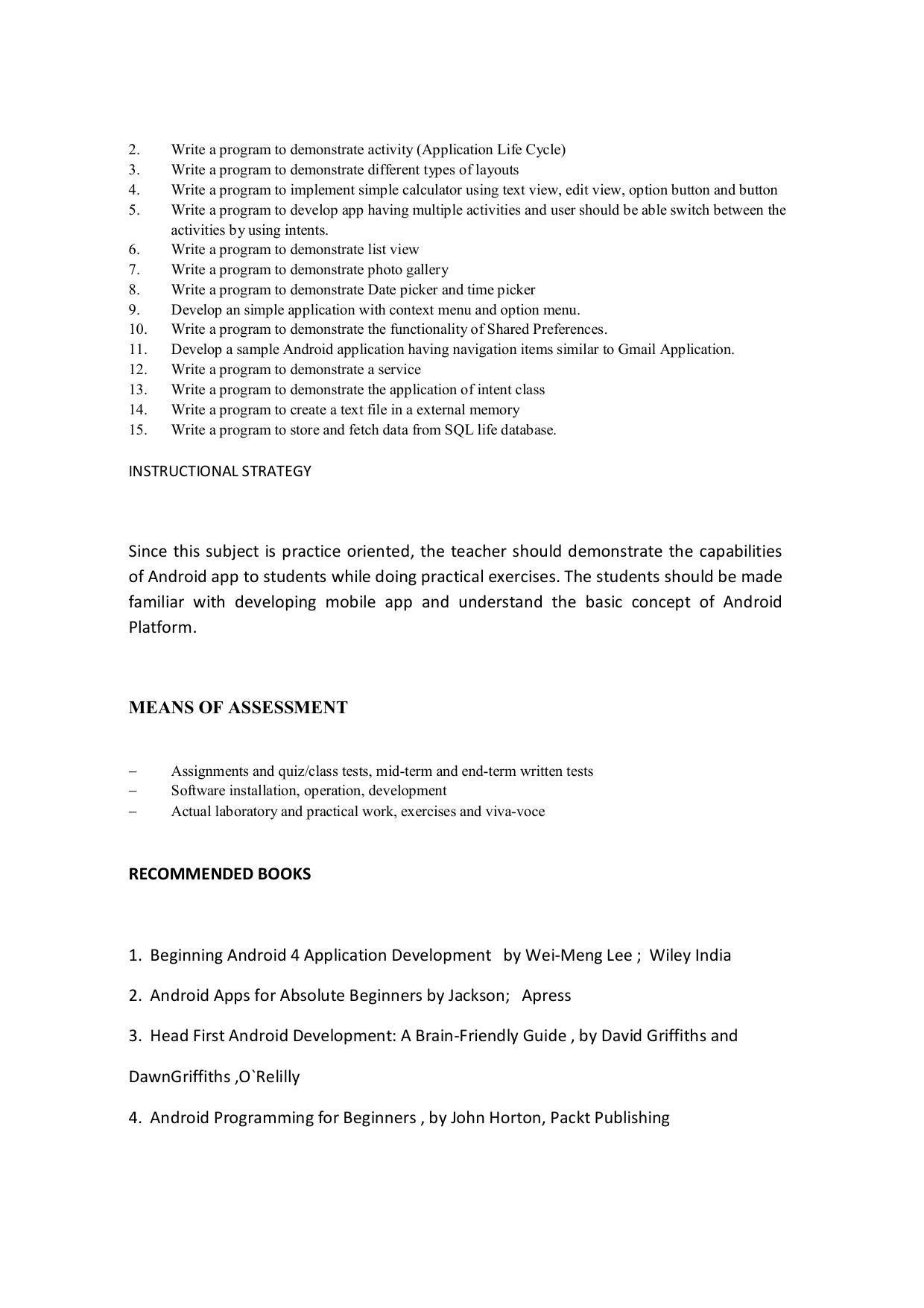 EFFECTIVE FROM JULY 2019-20 - SIX SEMESTER DIPLOMA COURSE IN COMPUTER SCIENCE & ENGINEERING - Page 179