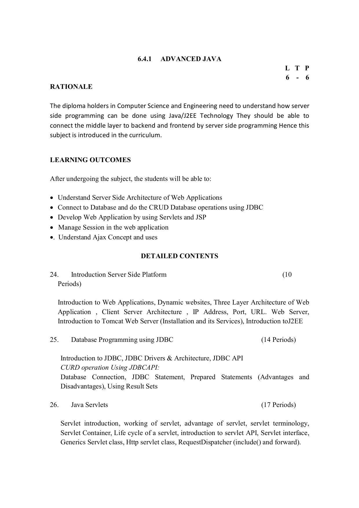 EFFECTIVE FROM JULY 2019-20 - SIX SEMESTER DIPLOMA COURSE IN COMPUTER SCIENCE & ENGINEERING - Page 190