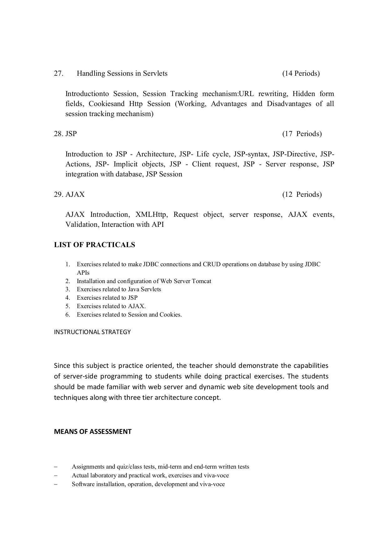 EFFECTIVE FROM JULY 2019-20 - SIX SEMESTER DIPLOMA COURSE IN COMPUTER SCIENCE & ENGINEERING - Page 191