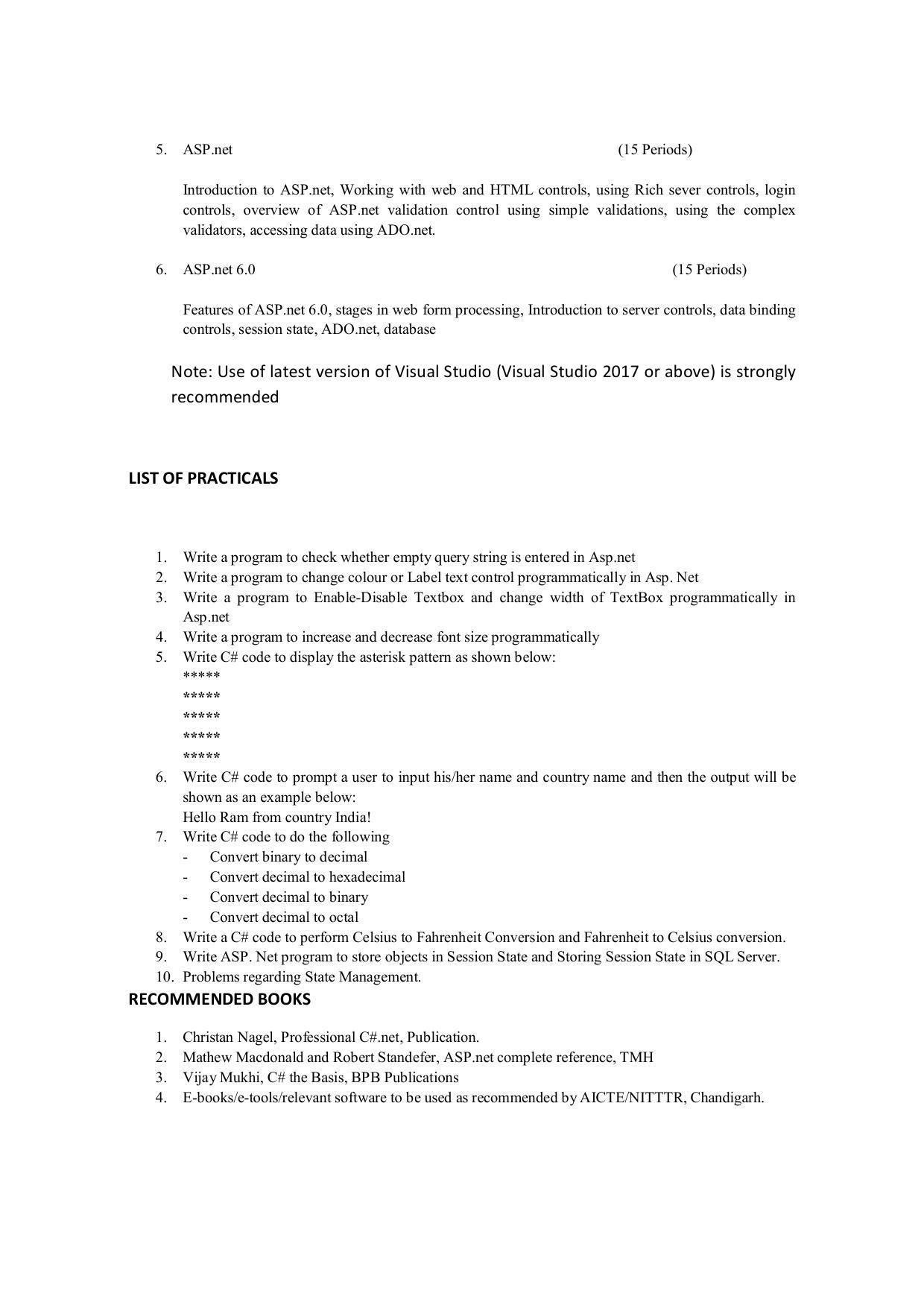 EFFECTIVE FROM JULY 2019-20 - SIX SEMESTER DIPLOMA COURSE IN COMPUTER SCIENCE & ENGINEERING - Page 194