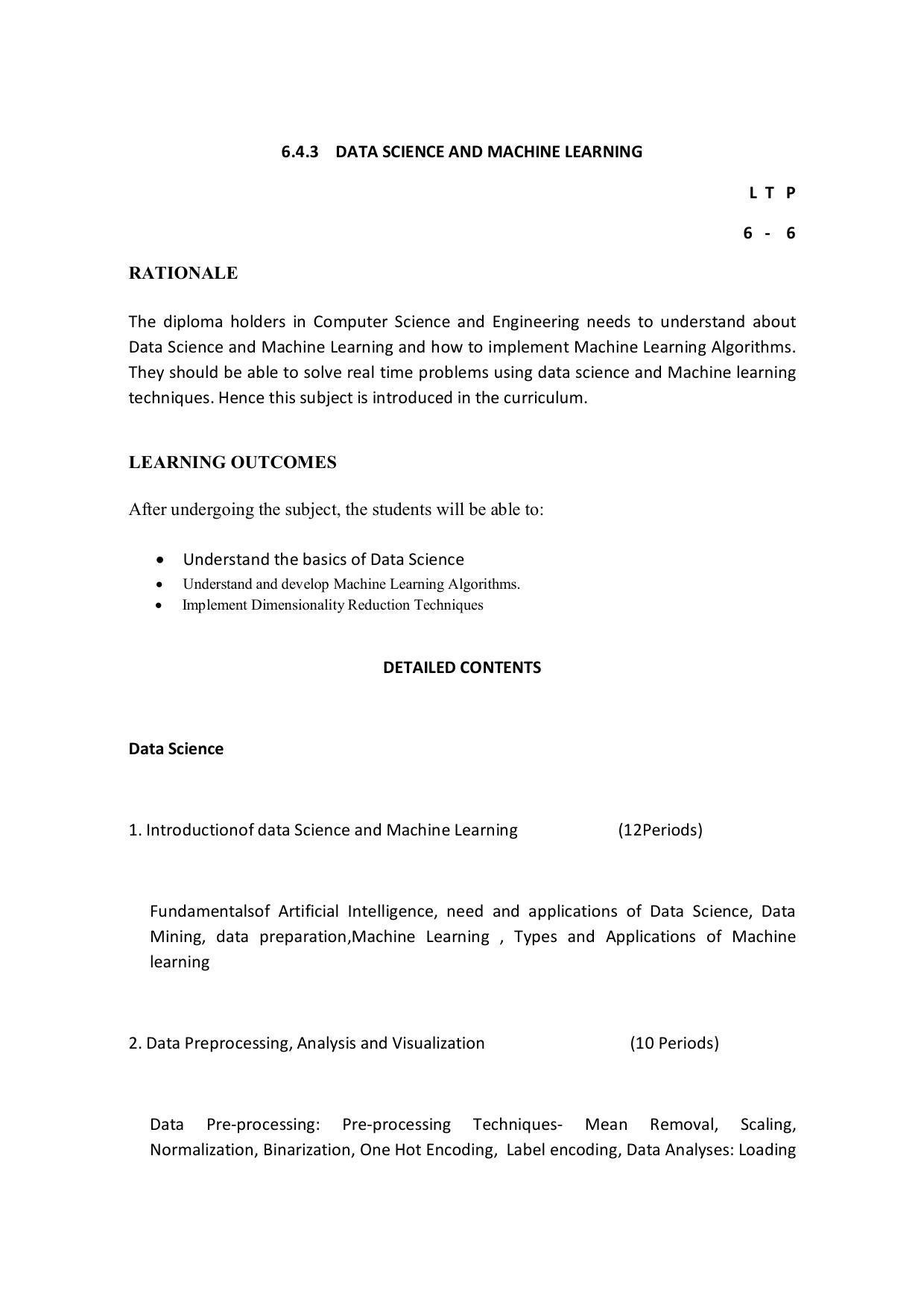 EFFECTIVE FROM JULY 2019-20 - SIX SEMESTER DIPLOMA COURSE IN COMPUTER SCIENCE & ENGINEERING - Page 196