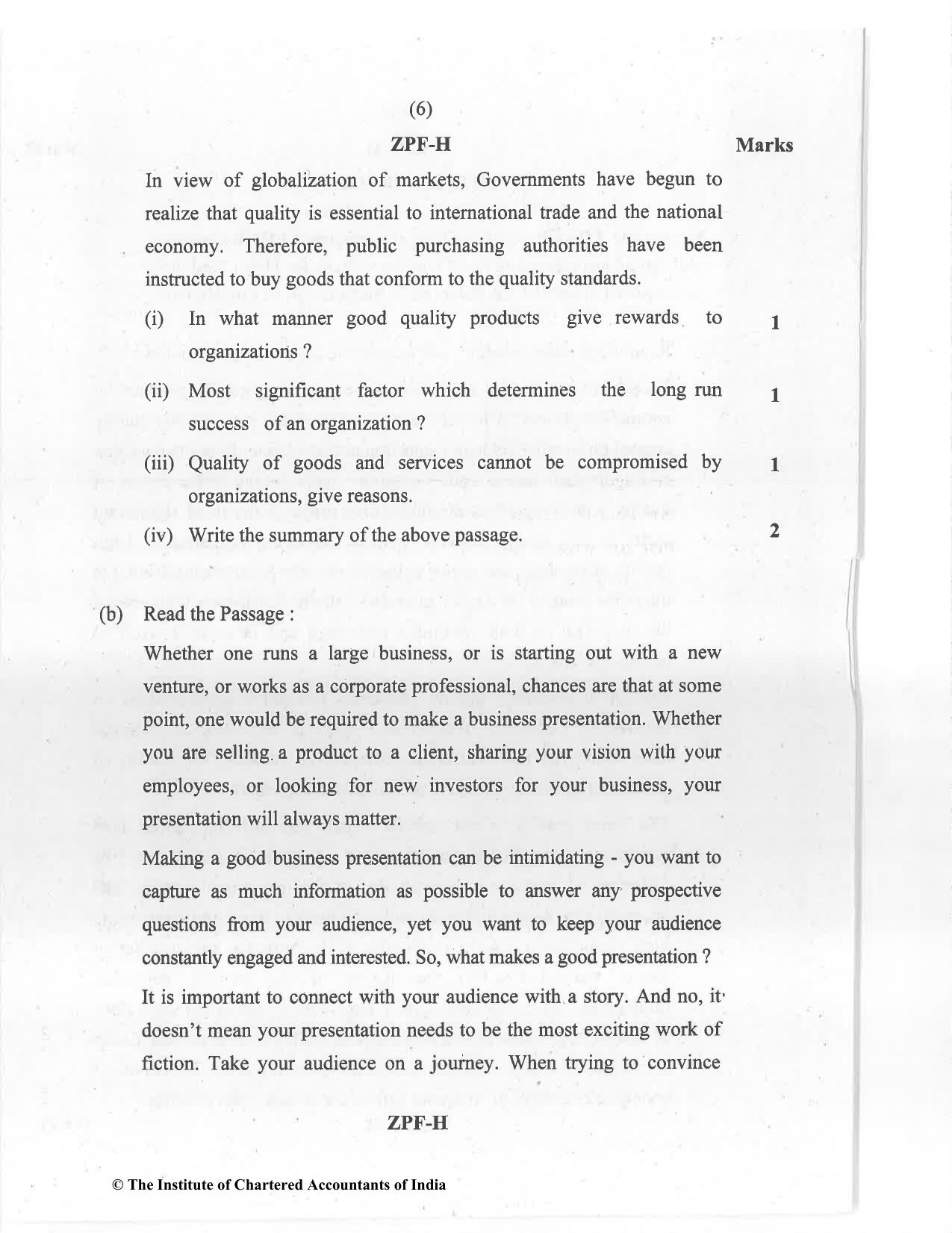 CA Foundation December 2020 Question Paper - Paper 2 (Business Laws and Business Correspondence and Reporting) - Page 6