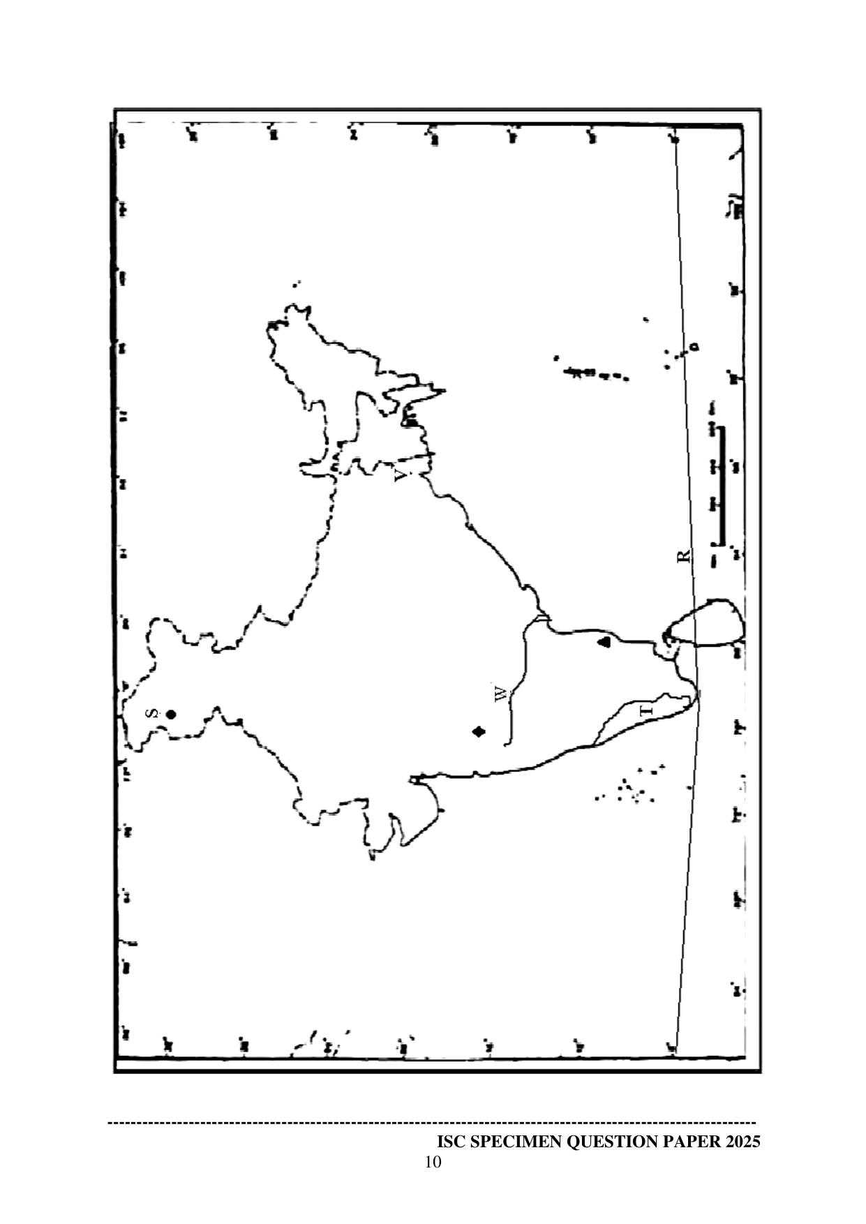 ISC Class 12 2025 GEOGRAPHY (SQP & AK) Specimen Paper - Page 10