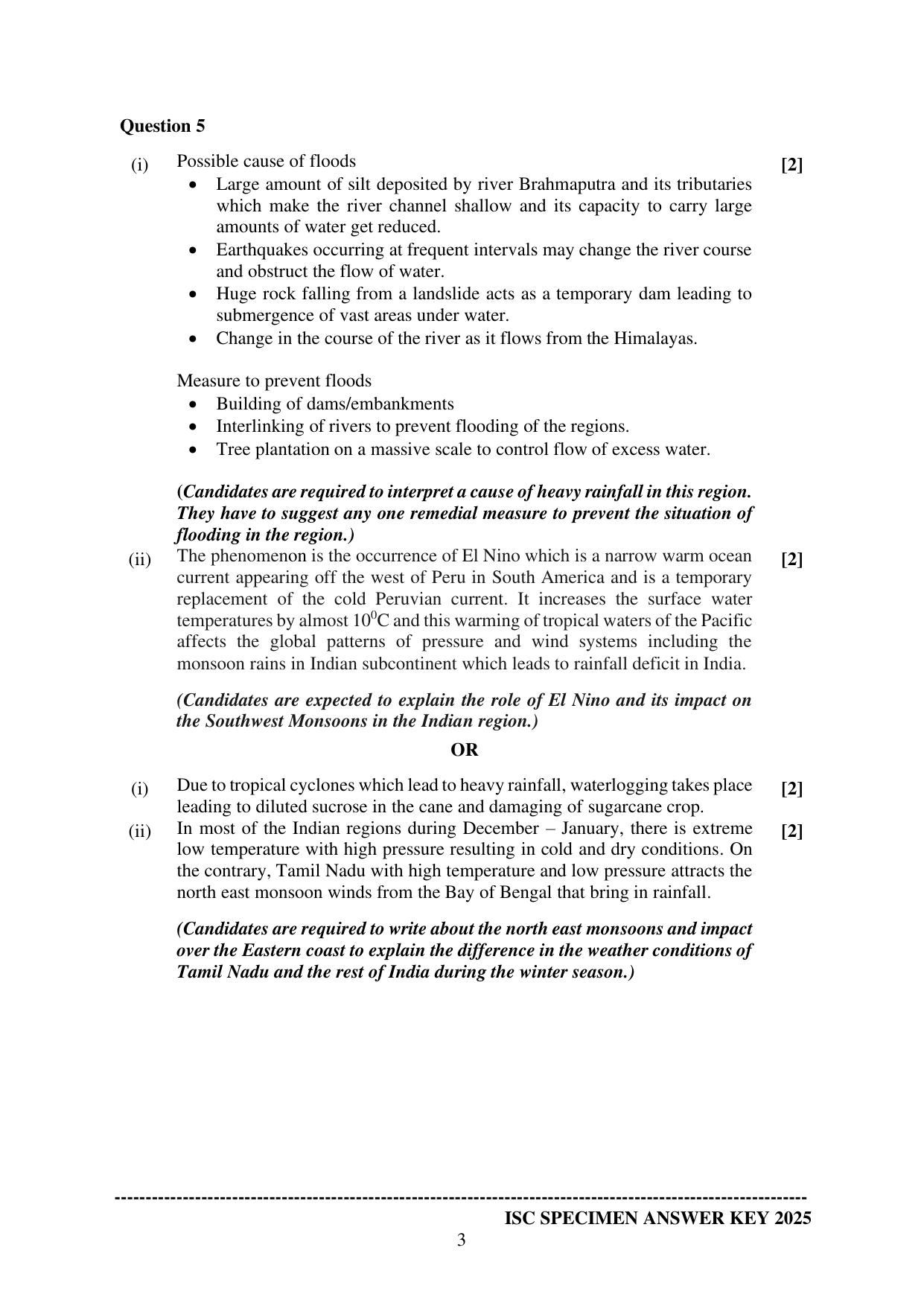 ISC Class 12 2025 GEOGRAPHY (SQP & AK) Specimen Paper - Page 13