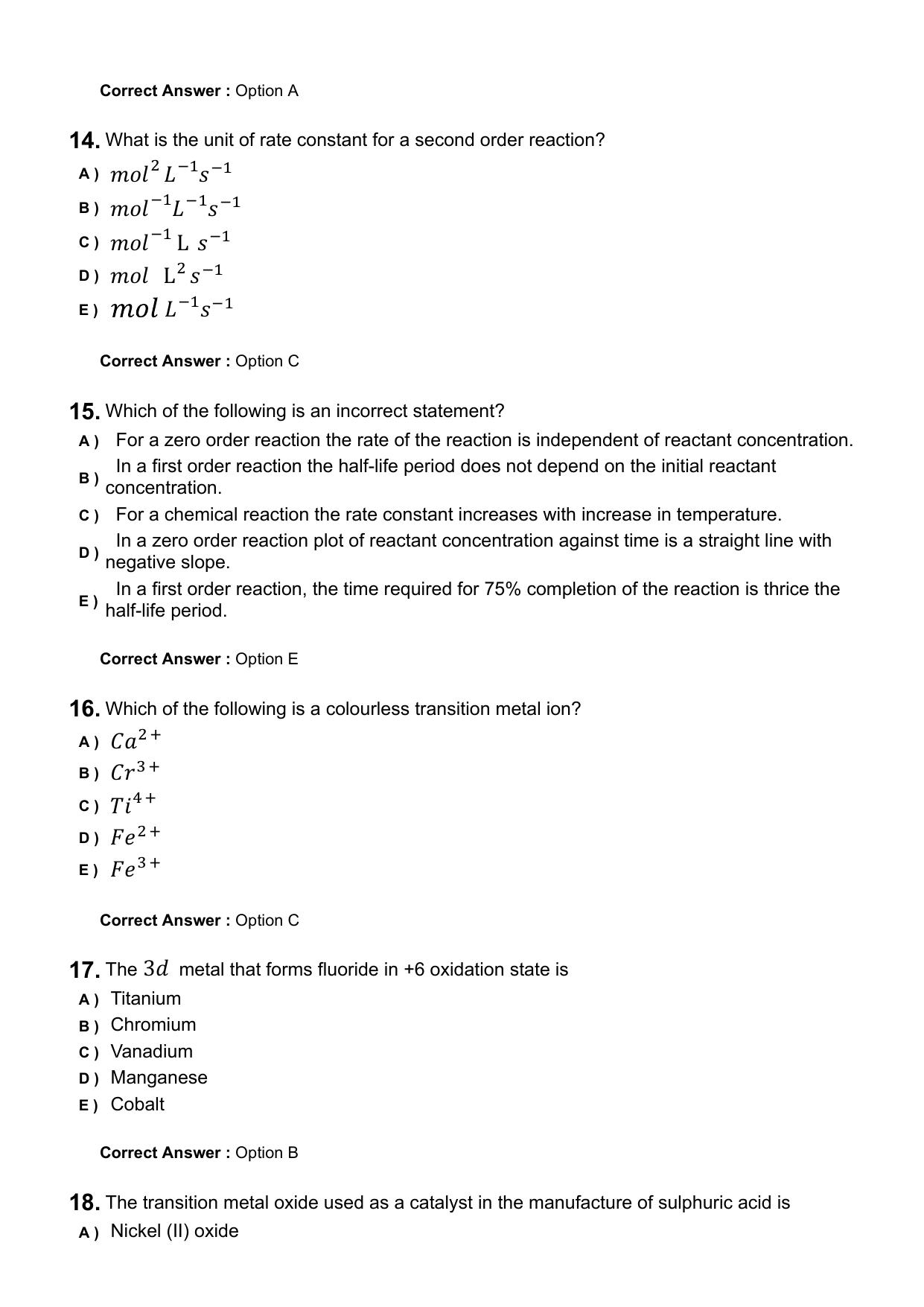 KEAM 2025 April 24 (Pharmacy - FN Session) Question Paper with Answer Key - Page 4