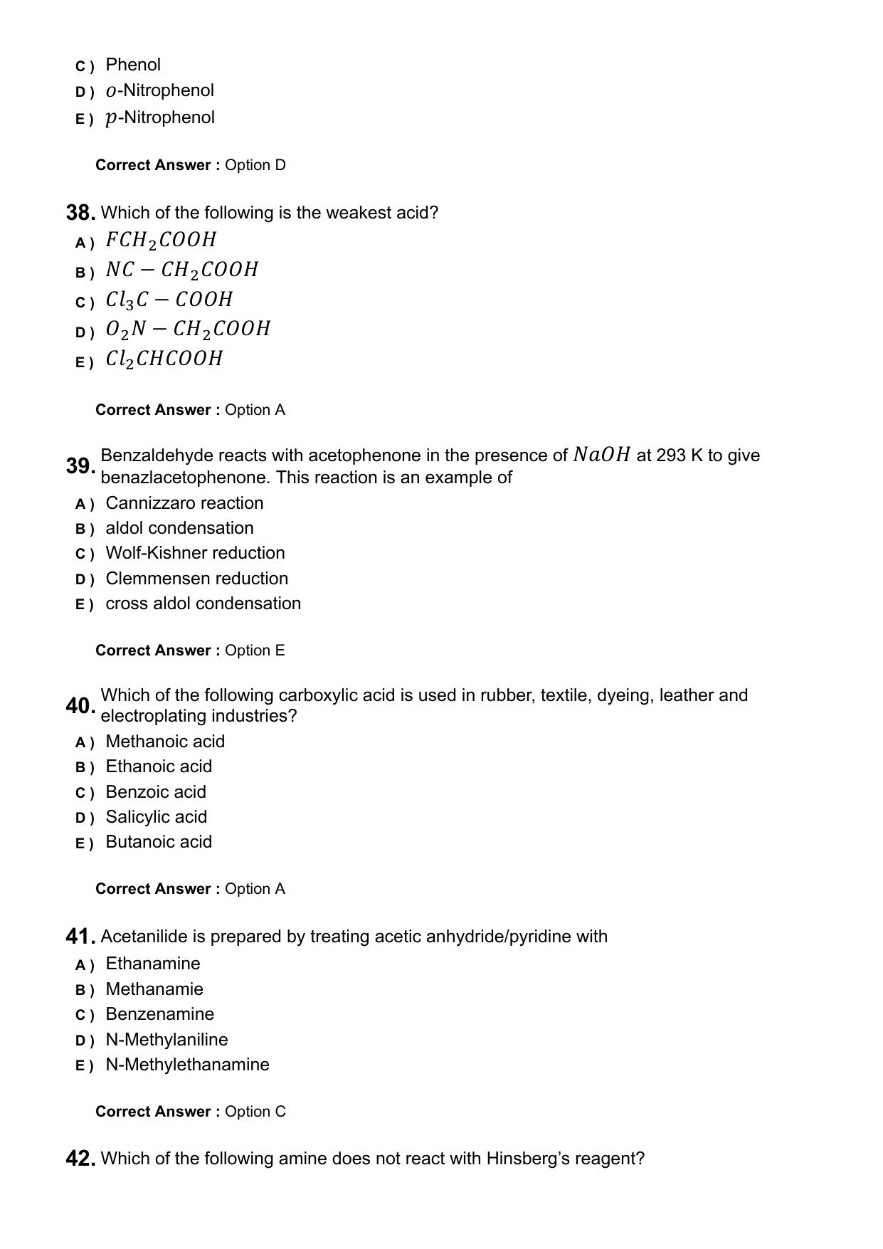 KEAM 2025 April 24 (Pharmacy - FN Session) Question Paper with Answer Key - Page 9