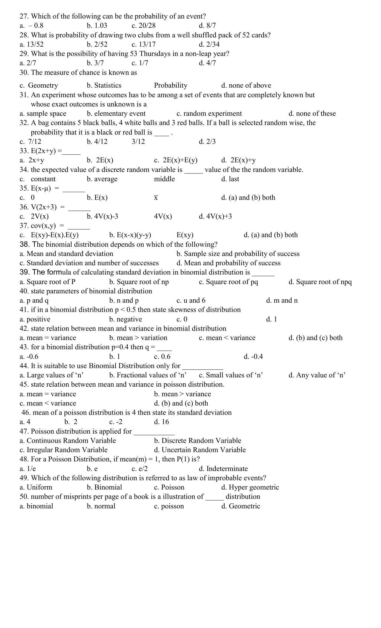 Hemchand North Gujarat University Sample Paper July-Sept 2021: B B A Sem – I Business Statistics Paper Code - 3155 (New Course) - Page 2