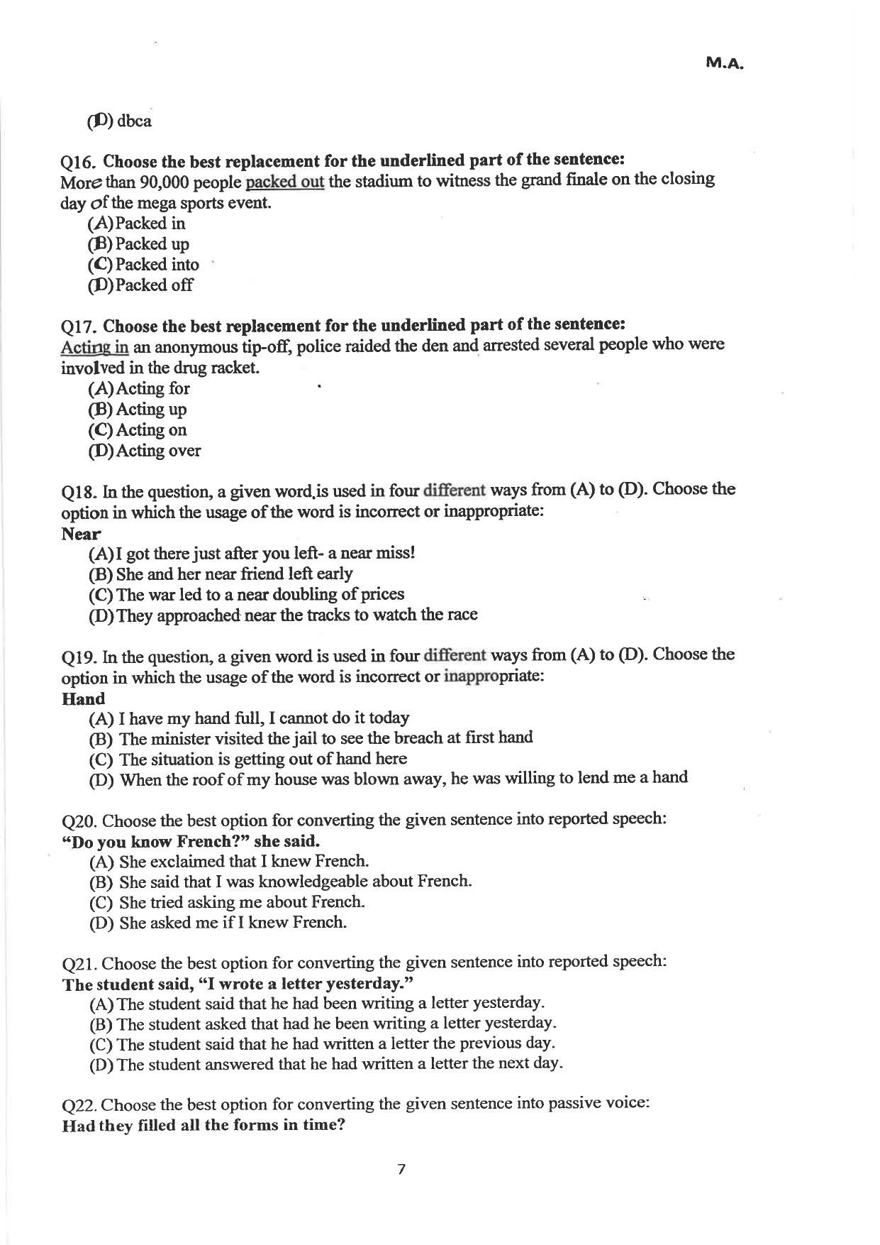 AILET 2024 Question Paper for LLM - Page 31