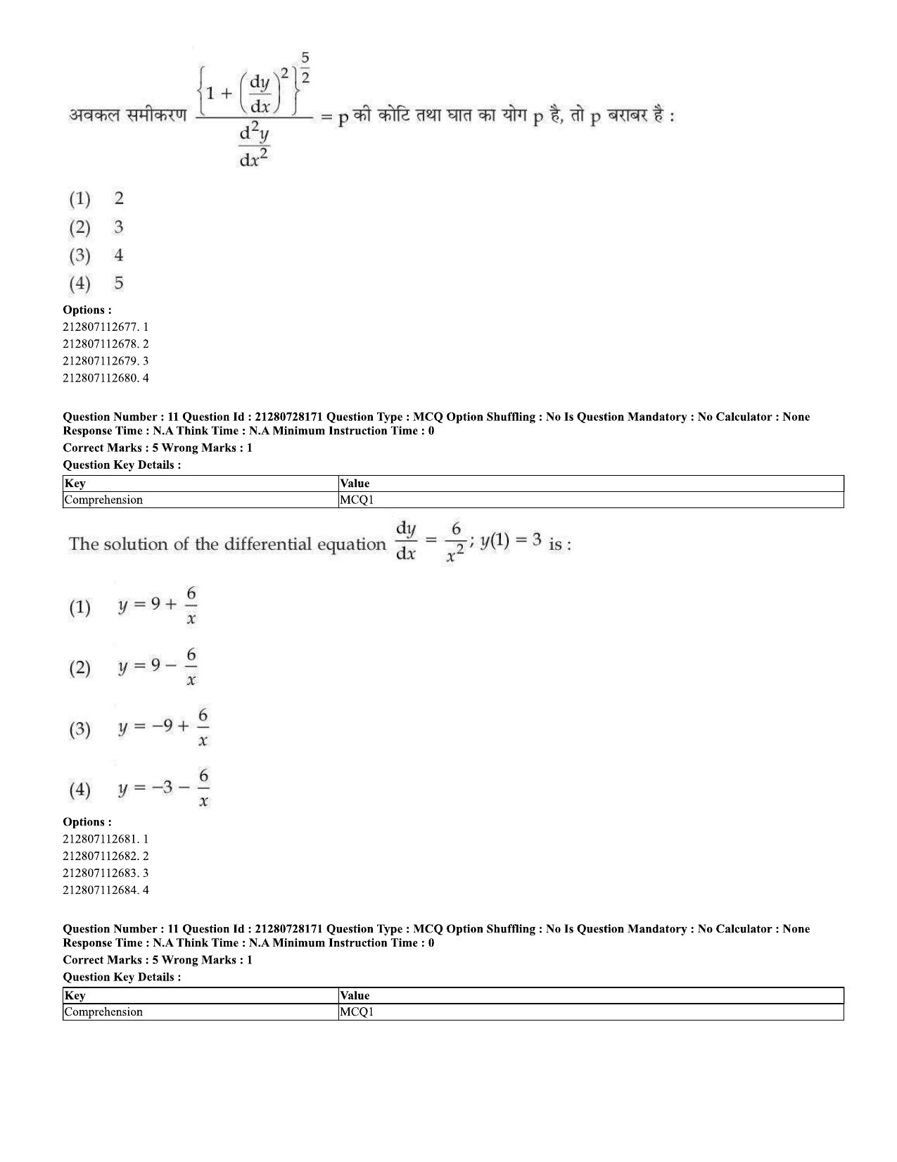 CUET 2023 Domestic Shift 2 Question Paper - 15 June 2023 - Page 11