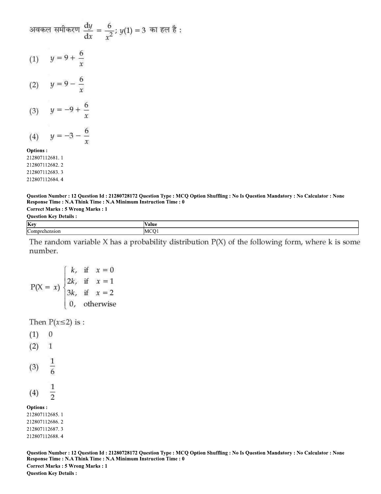 CUET 2023 Domestic Shift 2 Question Paper - 15 June 2023 - Page 12