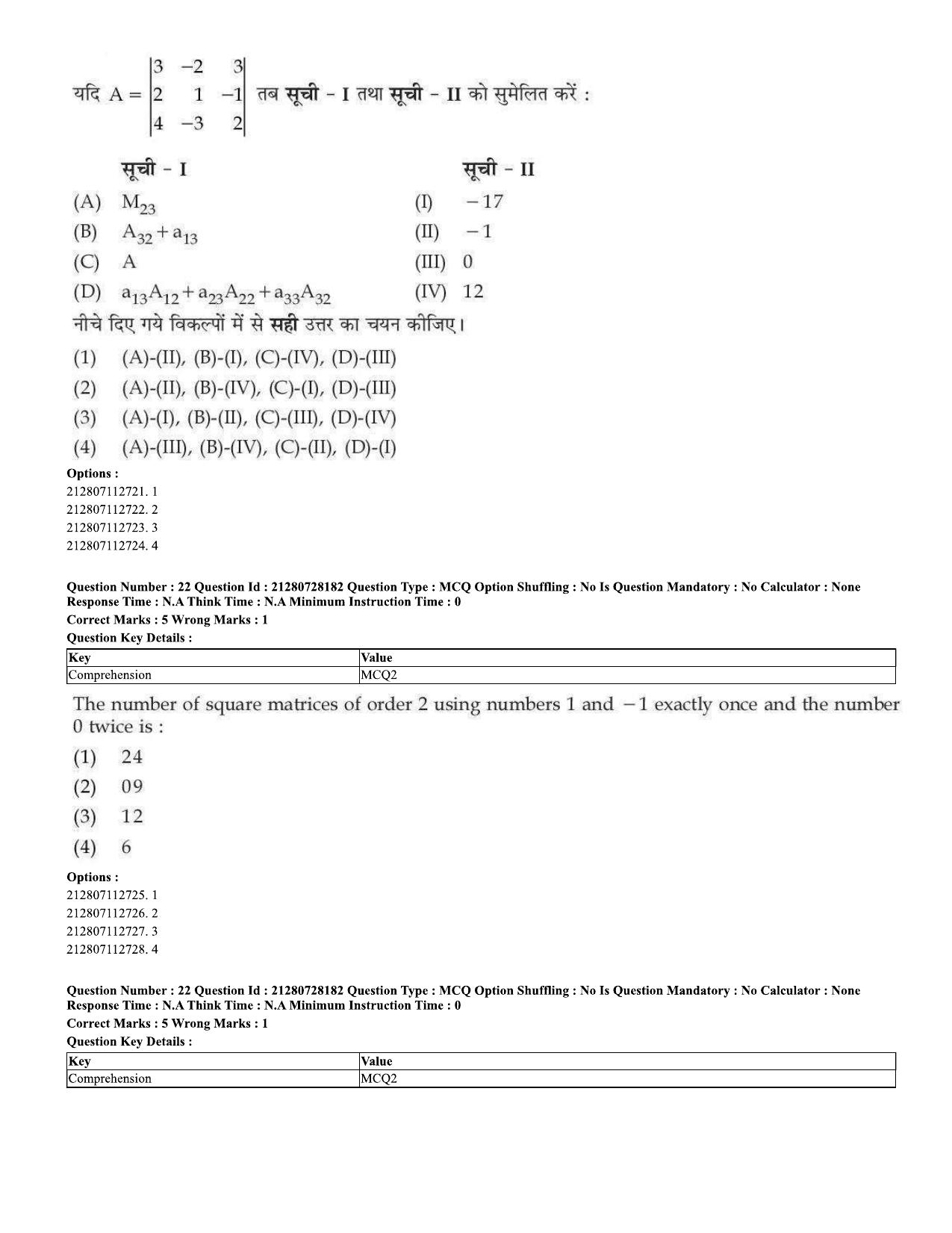 CUET 2023 Domestic Shift 2 Question Paper - 15 June 2023 - Page 22