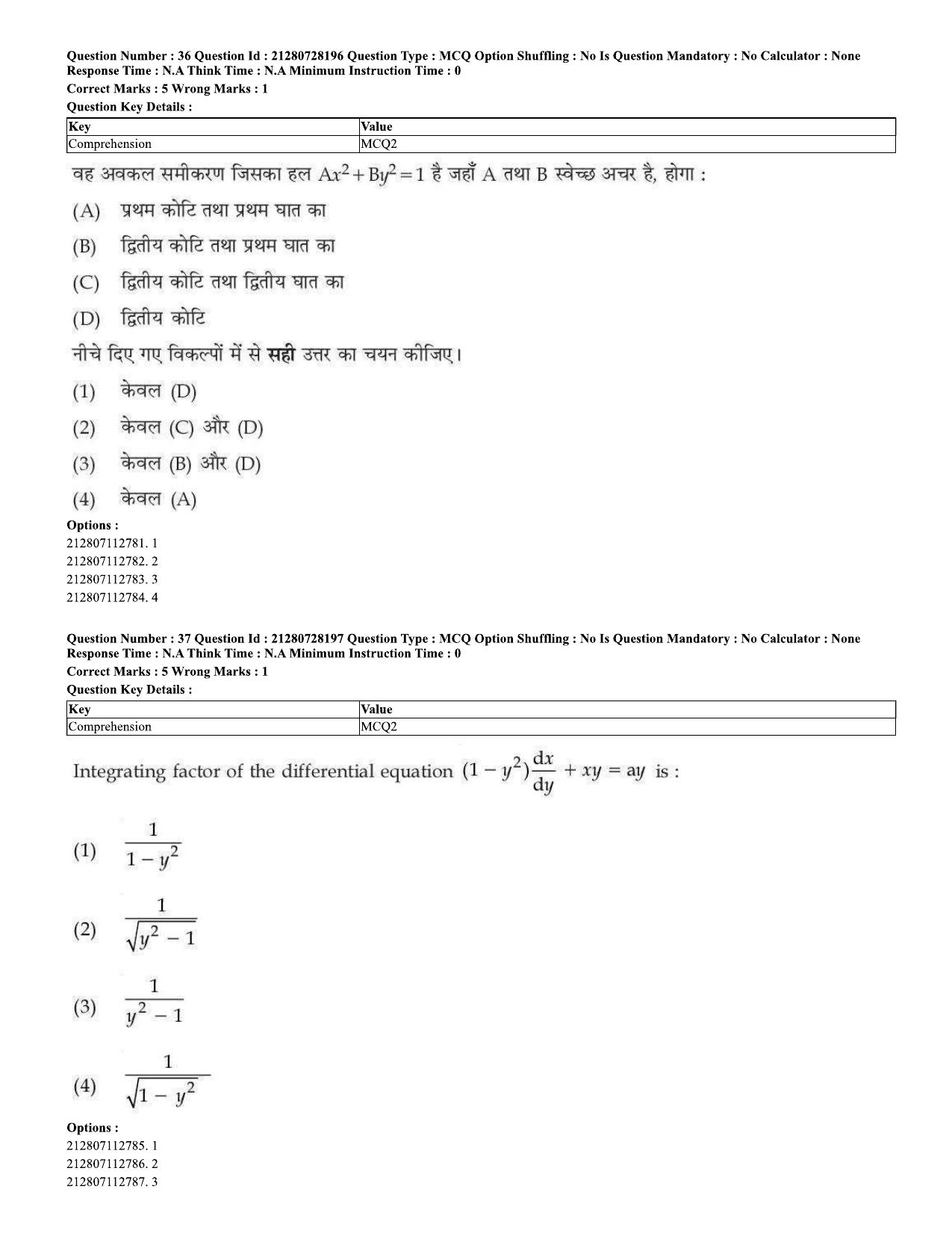 CUET 2023 Domestic Shift 2 Question Paper - 15 June 2023 - Page 36