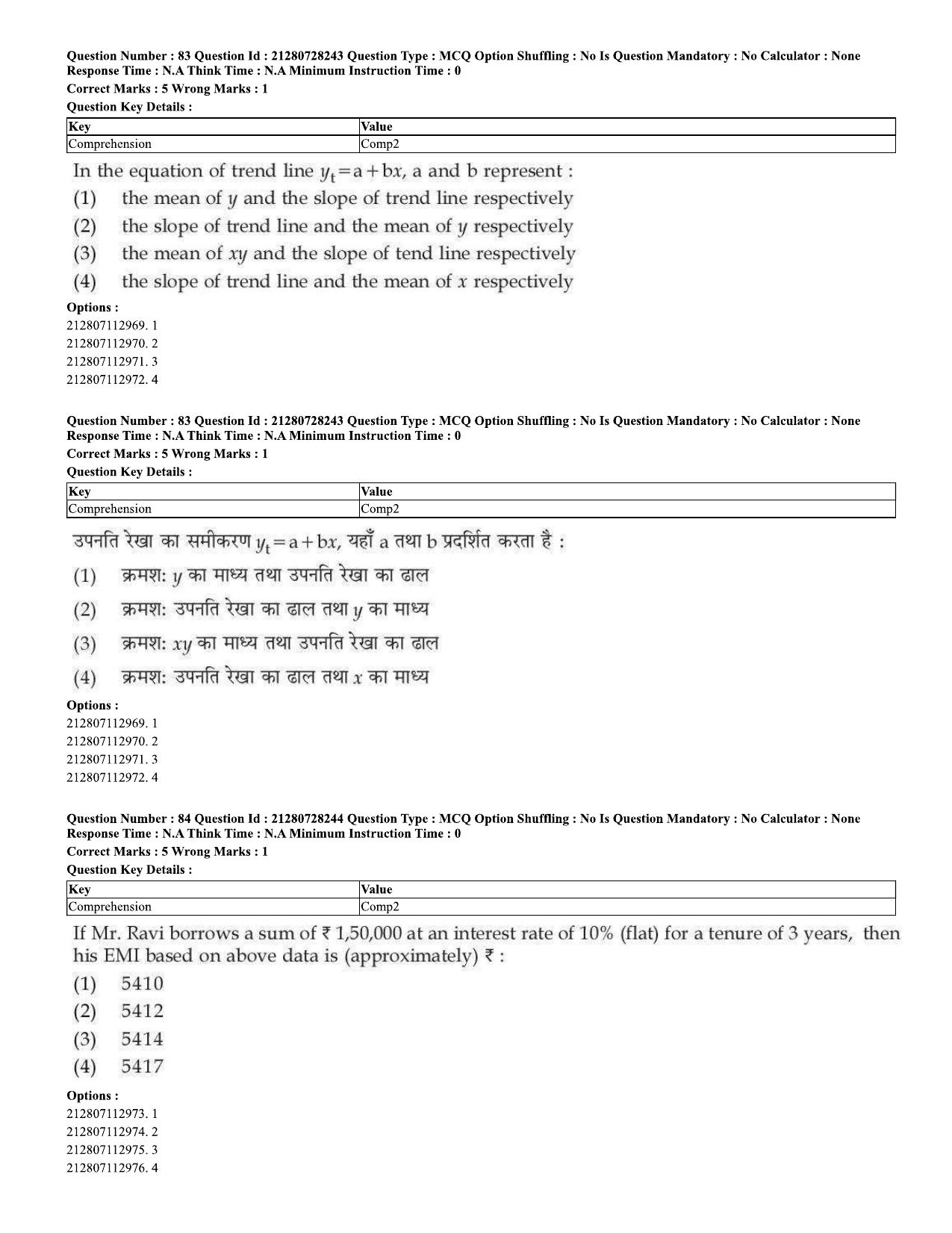 CUET 2023 Domestic Shift 2 Question Paper - 15 June 2023 - Page 80
